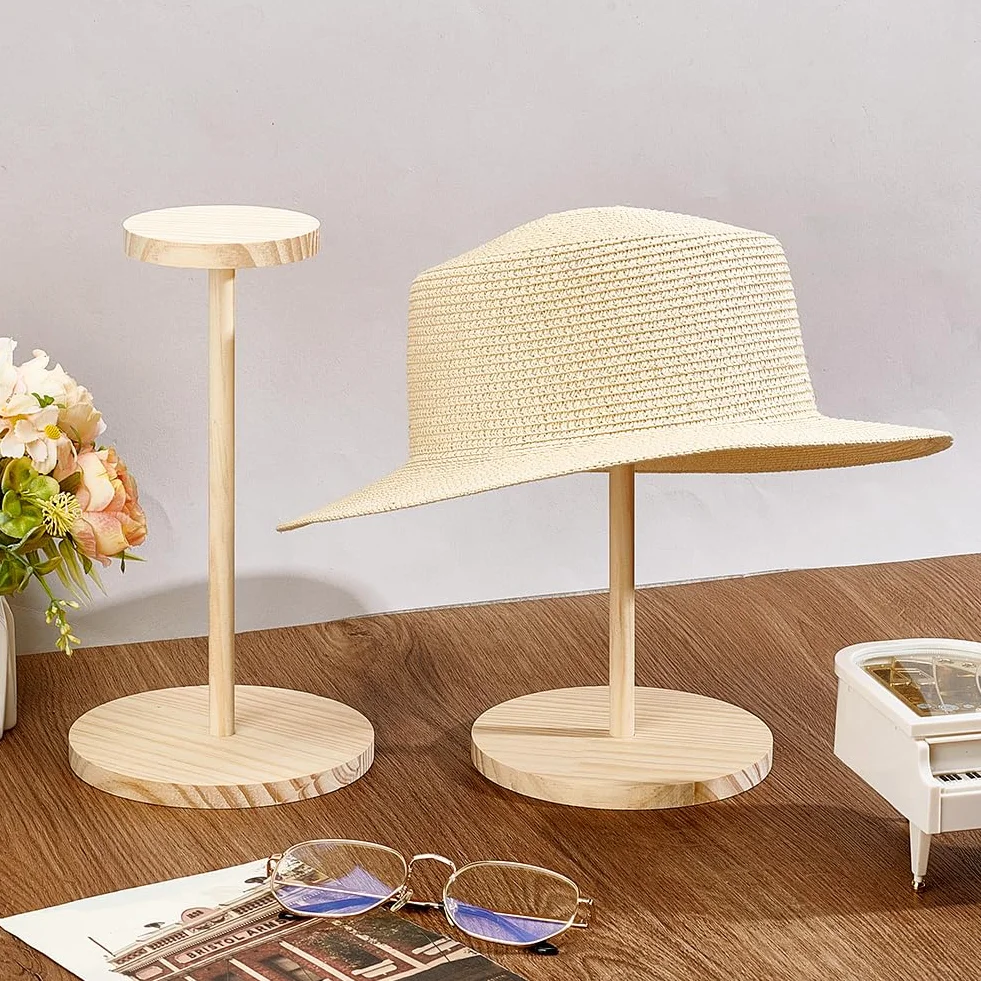 PH PandaHall Espositore per Cappelli in Legno Portacappelli da Tavolo 14.5x26.3cm