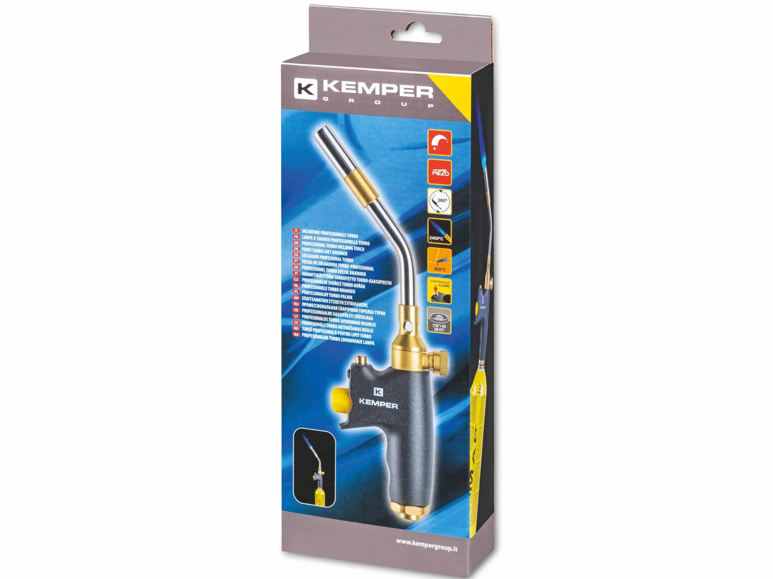 Kemper 1062E Saldatura dura e saldatura a 360° per cartucce filettate 7/16" EU