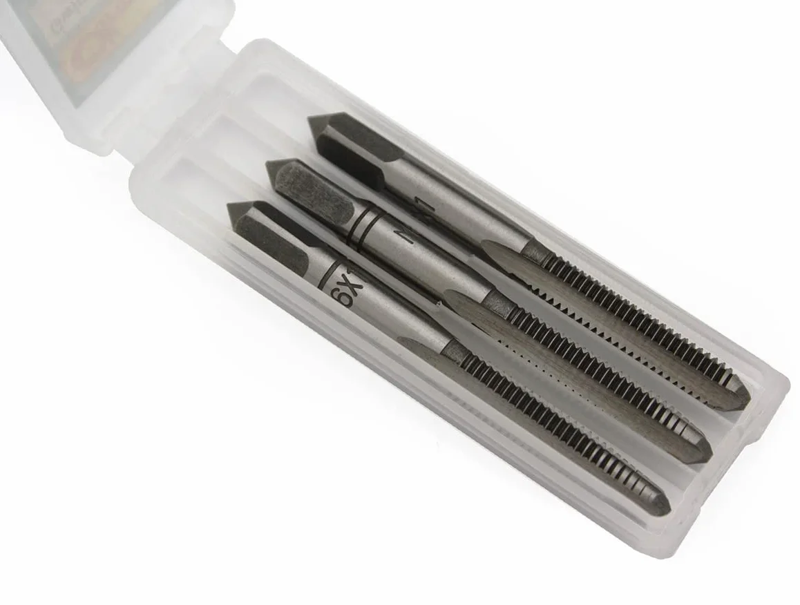 RICHMANN Set HSS-G Maschi per Filettare - 3 pezzi (M4 x 0,7) - Maschi per fresatura di filetti - Acciaio Si-Cr - Rubinetto Filettato, Maschi a Scanalature Diritte, Filettatura a mano Metrico- DIN 371C