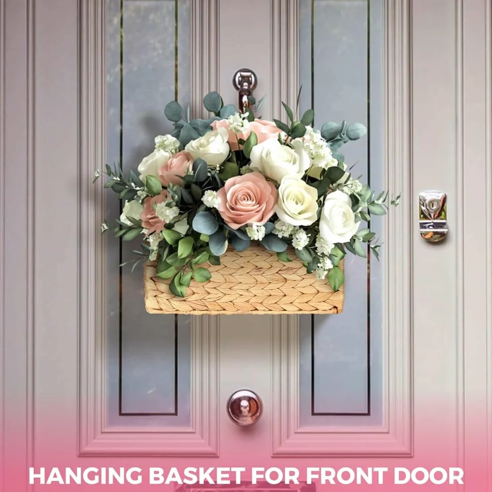 Panestro per la Rivista Hyacinth Water Water Water Boho per L'Ingresso, Soggiorno, Ufficio