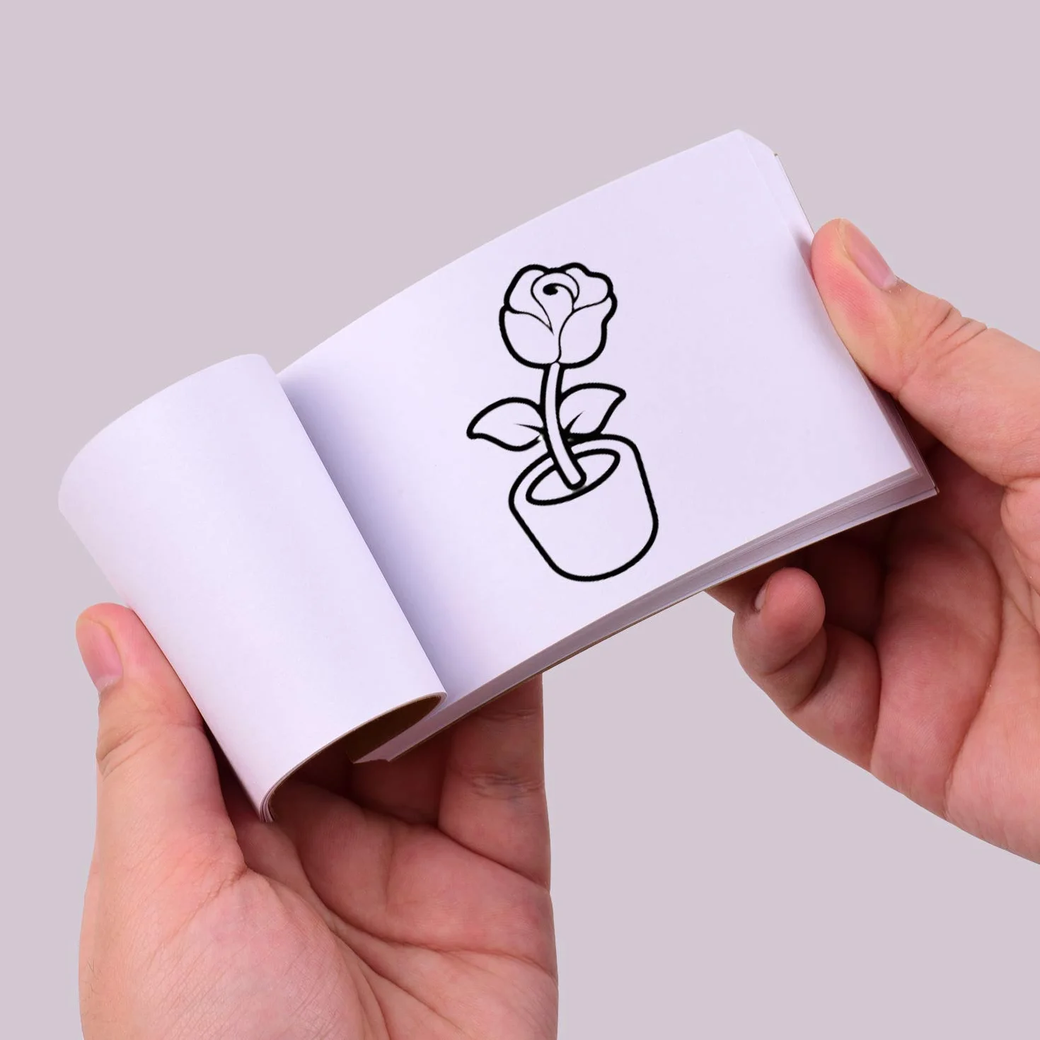 Kit Flip Book con blocco LED per tablet 300 fogli di carta disegno con vite per rilegatura, per disegnare cartoni animati, cartoni animati, set di inetti per pollice, set