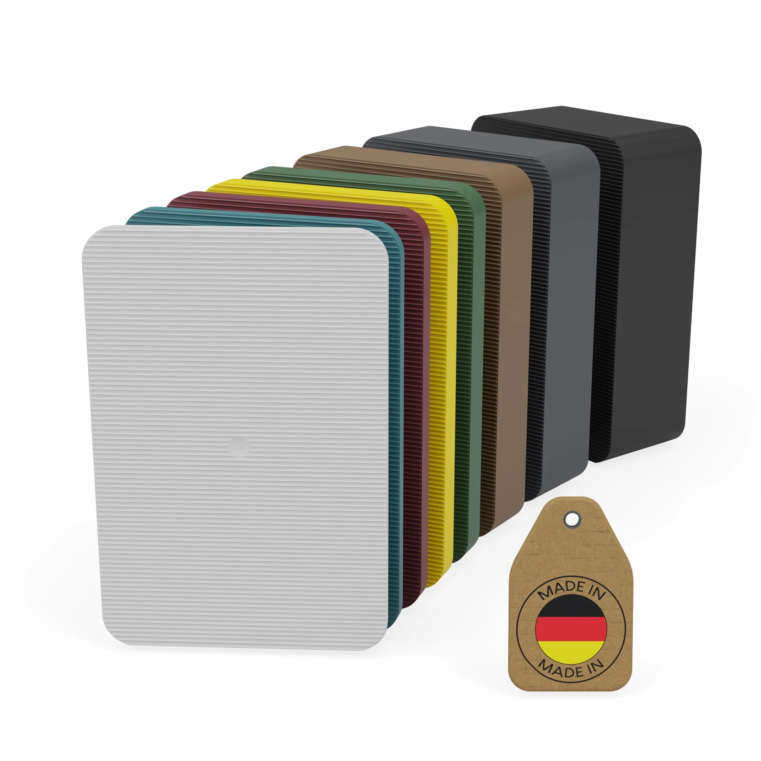 FUX, 80 pezzi, set di distanziatori in plastica, 60 x 40 x 1,5-20 mm, assortimento di tasselli di rivestimento, piastrine di supporto, piastrine di compensazione, piastrine di plastica, cunei per