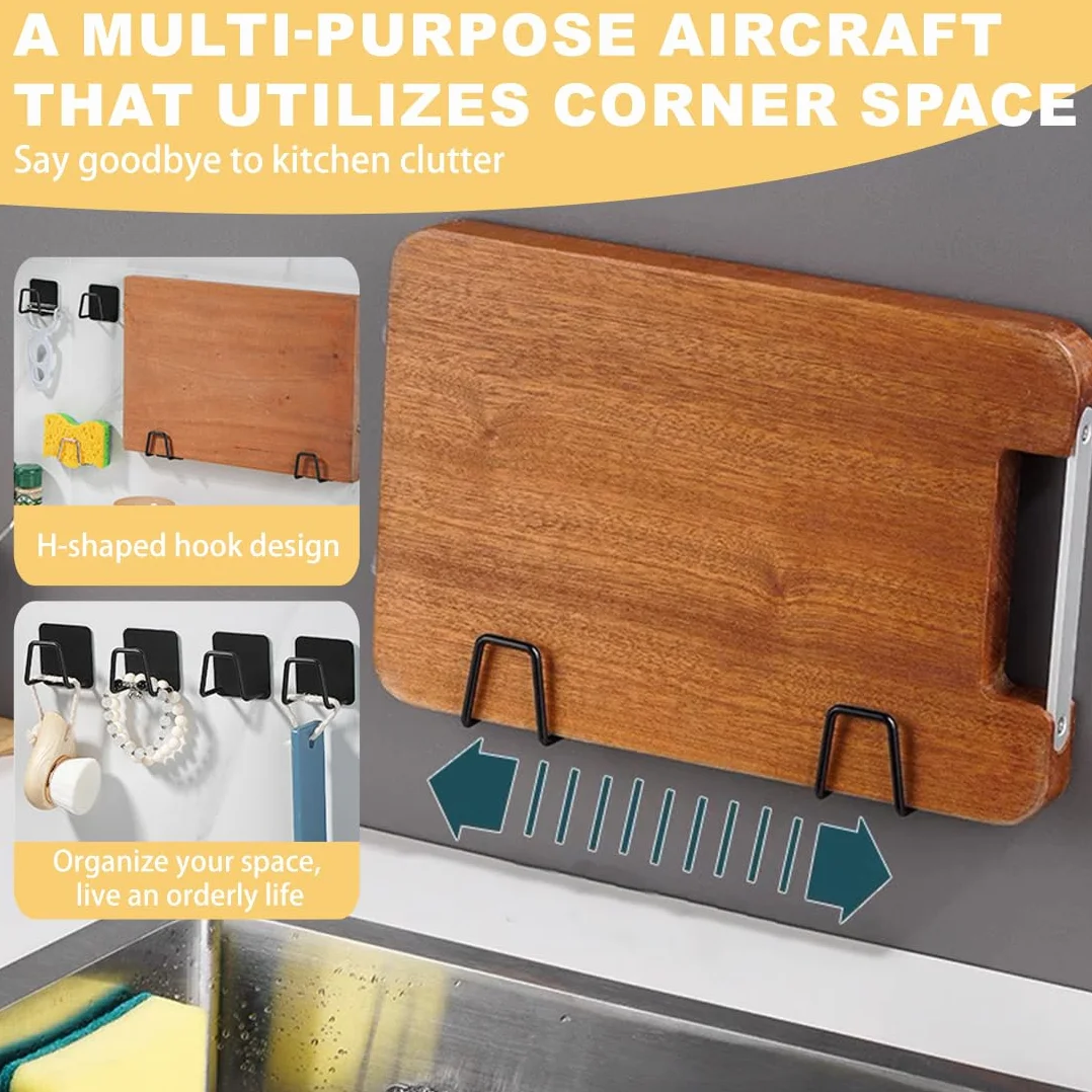 2 Pz Portaspugna Porta Spugna Autoadesivo,Pratico Accessorio per Lavello,Ganci in Acciaio Inox,Impermeabile Senza Foratura,Organizer, organizzazione in Cucina e Bagno (Nero)
