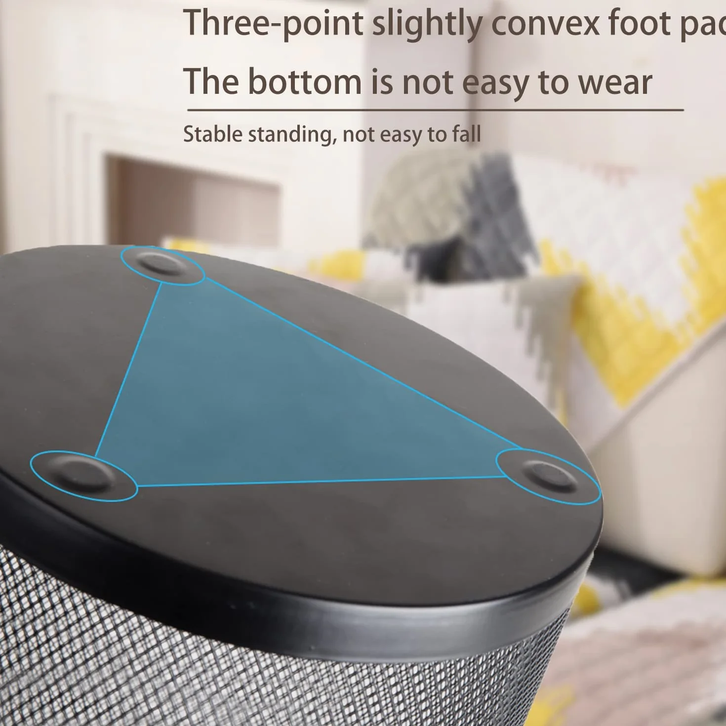 4 Cestino ufficio, Cestini in metallo, 9 l, per ufficio, in metallo, per camera da letto, dormitorio, aula, cucina, bagno, nero