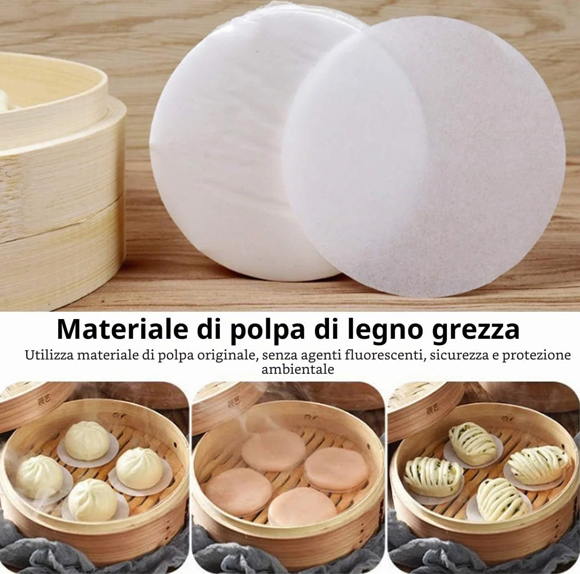 Dischi per hamburger, 500 pezzi, rotondi, 12 cm, carta pergamena antiaderente per hamburger e macchine per pasticceria | Fogli di cera per hamburger, hamburger, polpette