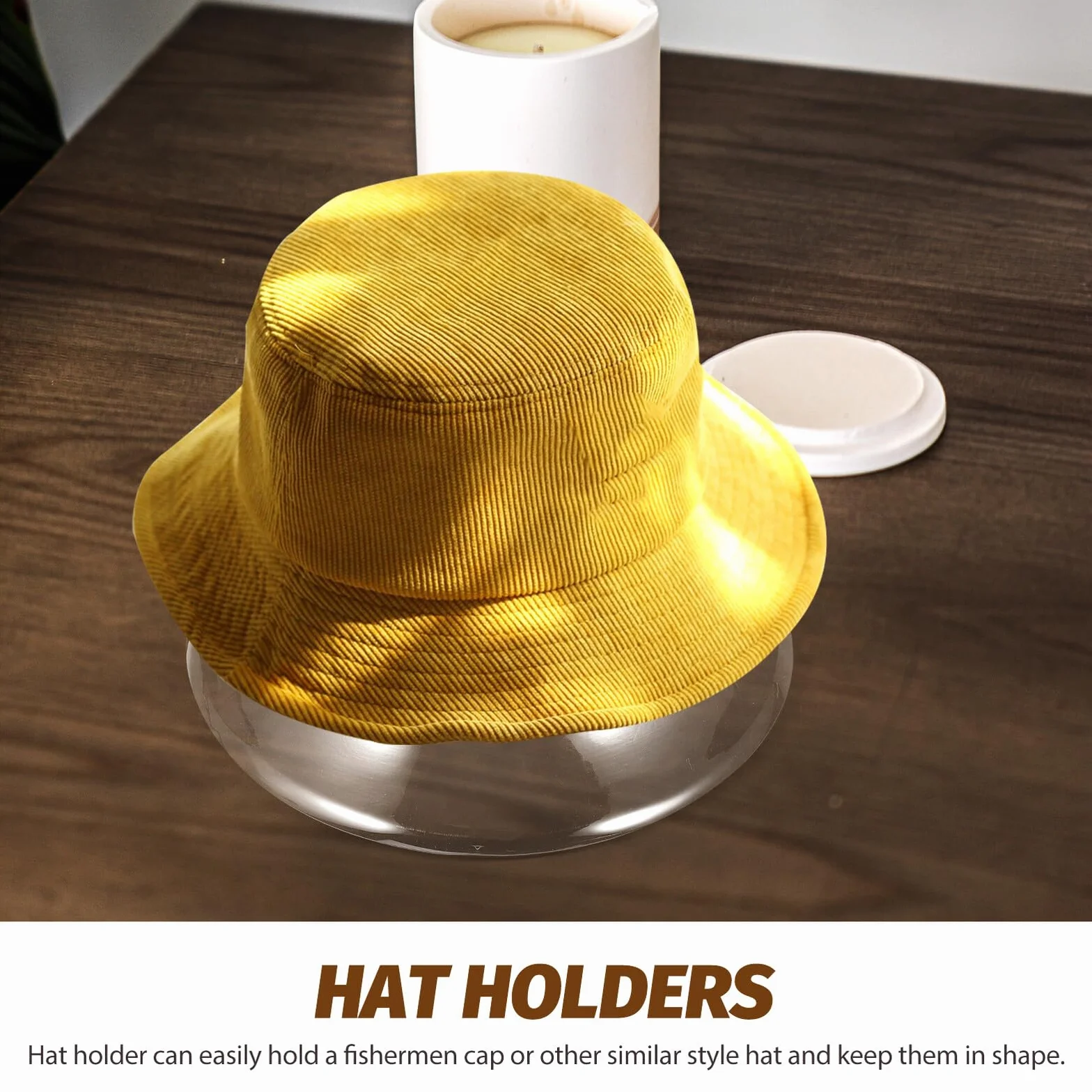 10 Pezzi Supporto per Cappelli in Plastica Pvc, Porta Cappello Interno Comodo per Organizzazione e Conservazione, per Cappelli da Pescatore e Cappellini, Set