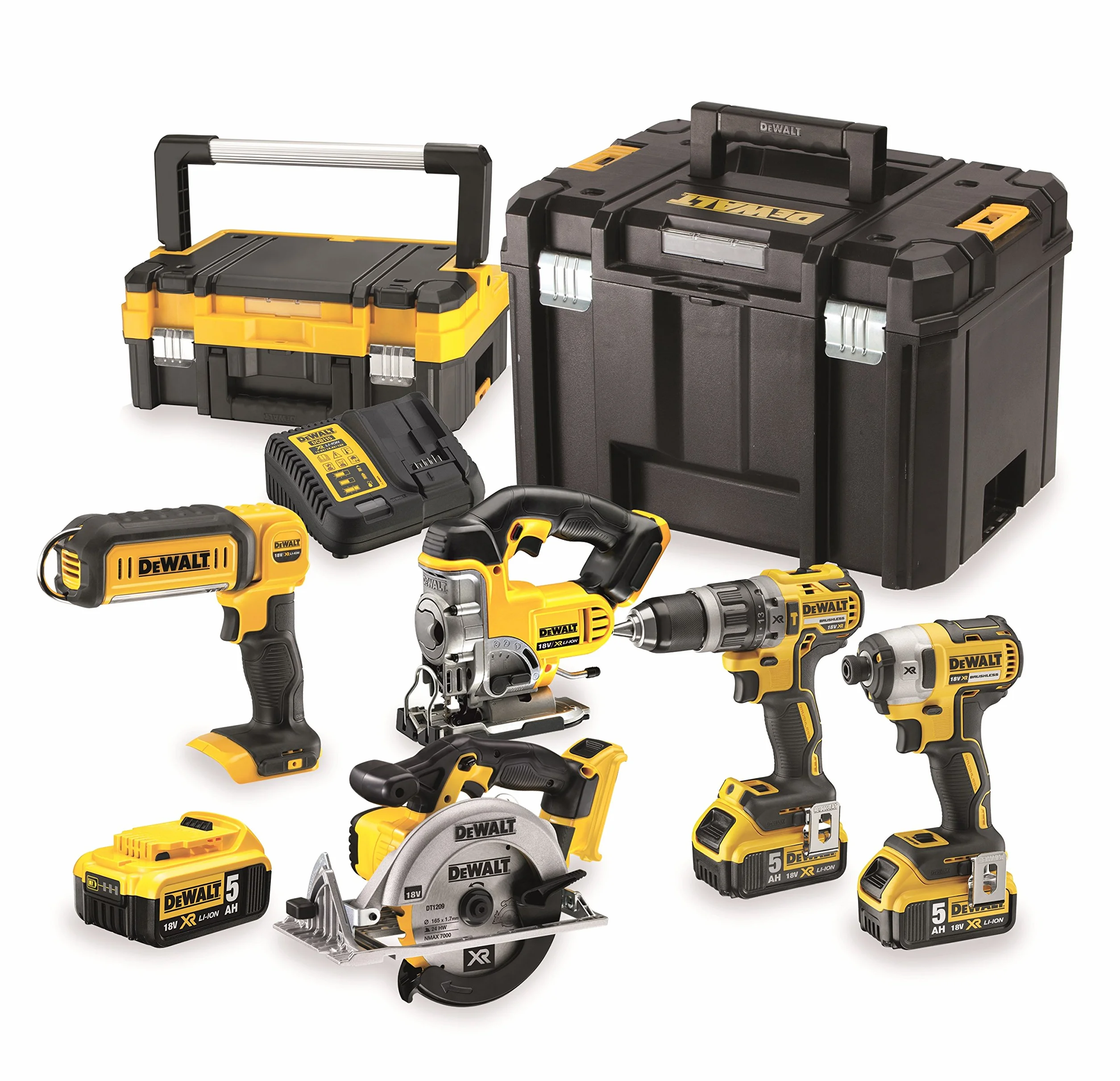 DeWalt DCK551P3T-QW Kit attrezzi 18 V Giallo Nero