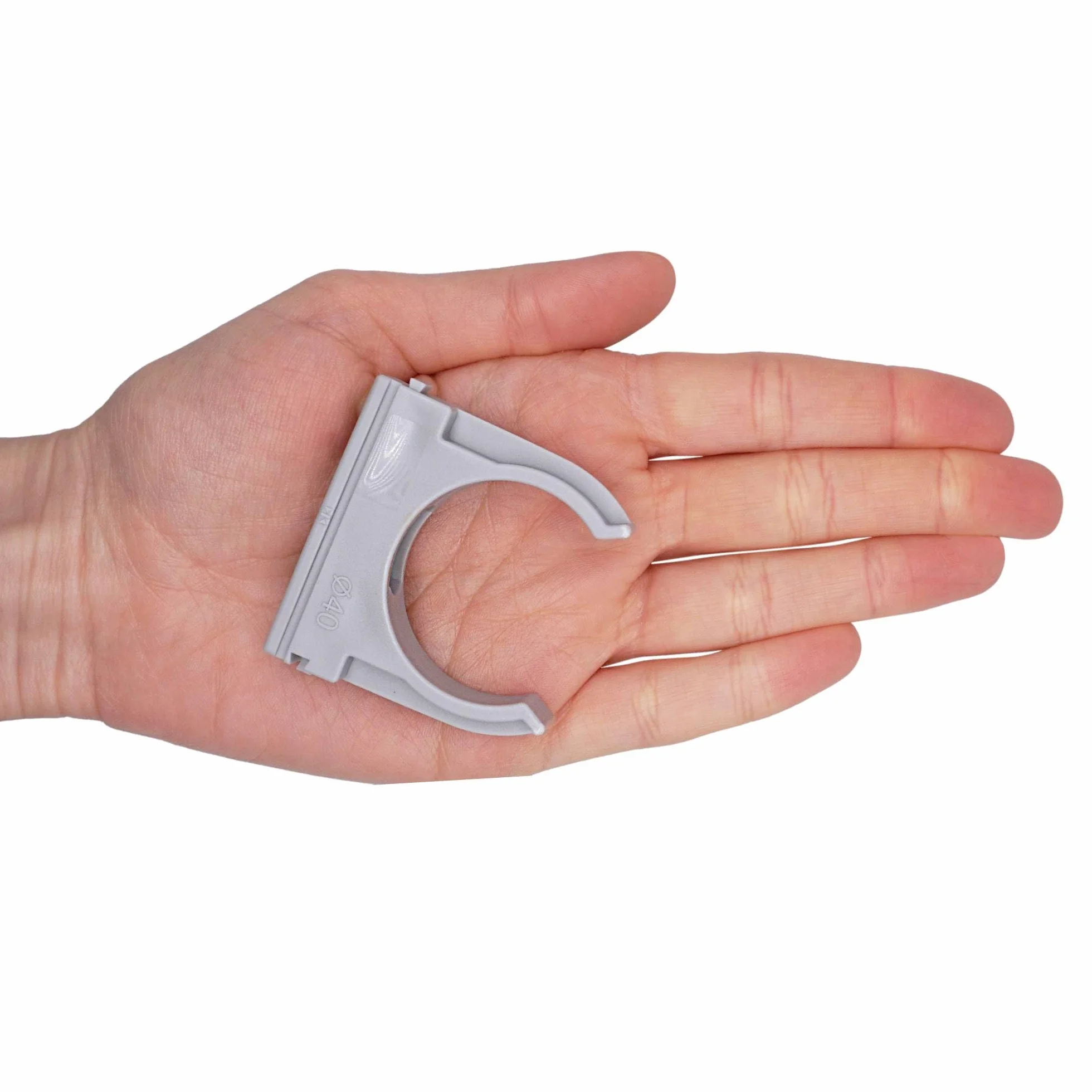 SKIR'CO (30 pezzi) Clip per tubi, morsetti in plastica per tubi da 40 mm, morsetti per tubi di tipo U, clip per tubi, ganci per tubi