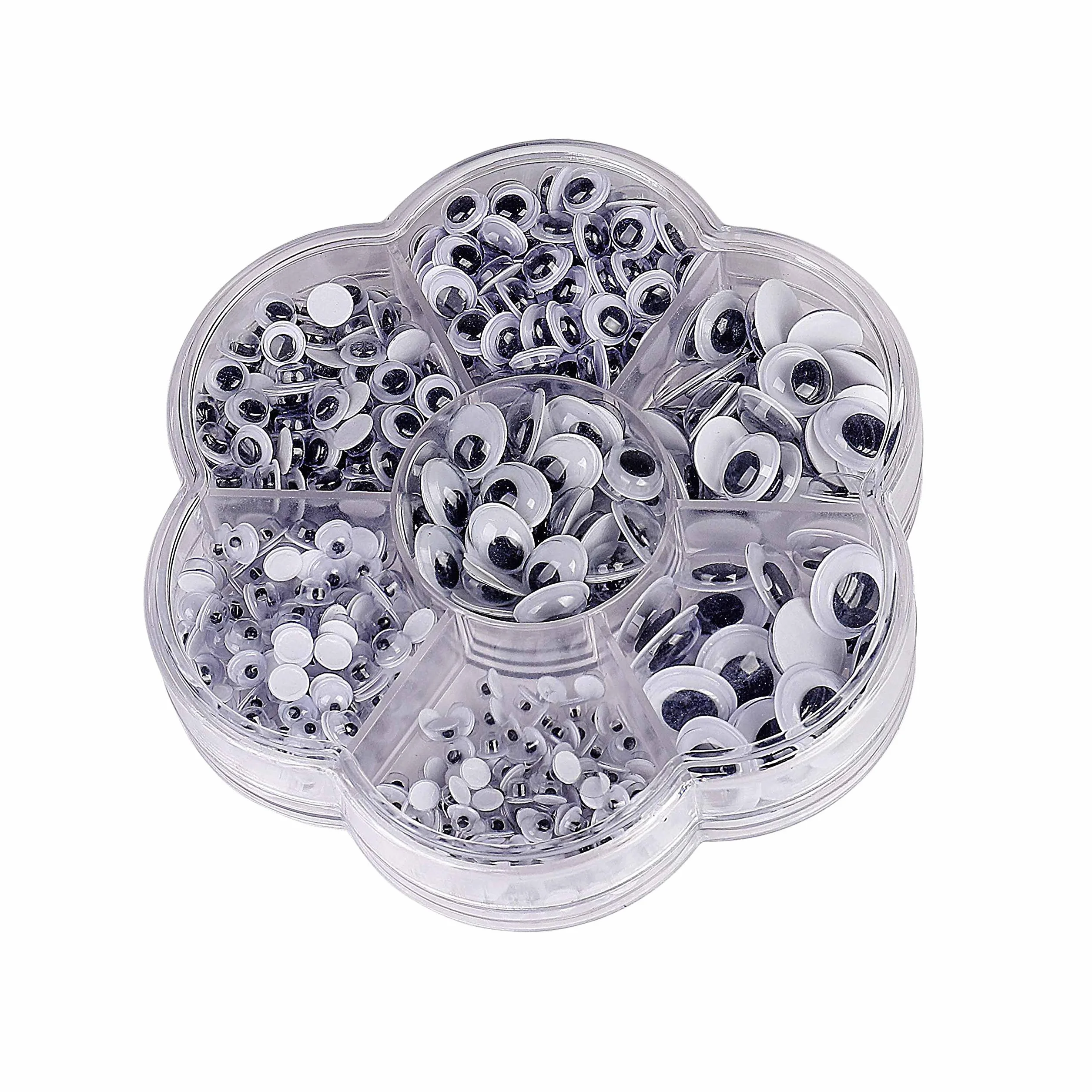 Occhi di Plastica Assortiti Taglie Occhi Adesivi per DIY Scrapbooking Mestiere Giocattoli Accessori 500 Pezzi