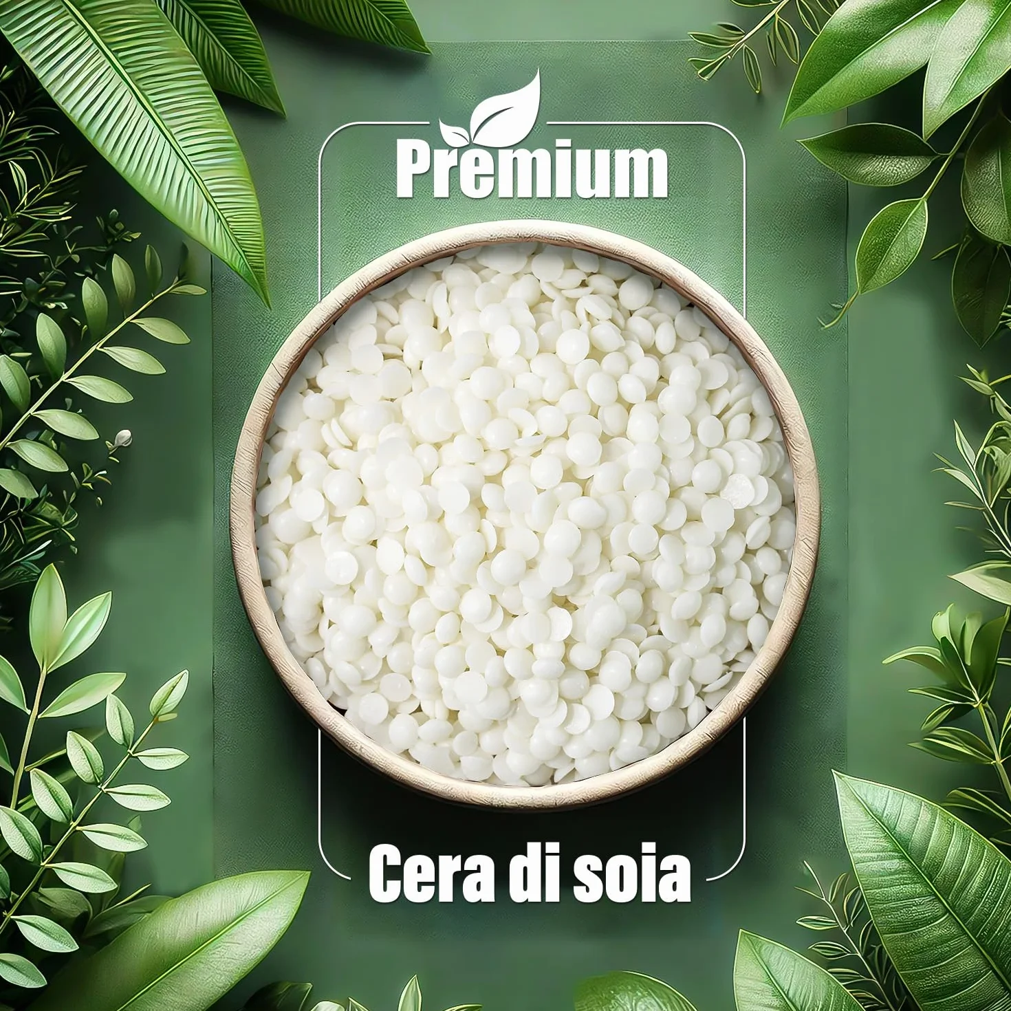 VEGISHINE Cera di Soia per Candele, Naturale Cera di Soia per Candele 1kg, Cera per Candele fai da te, Prima Qualità Cera di Soia per Candele 1kg 2kg 5kg 10kg