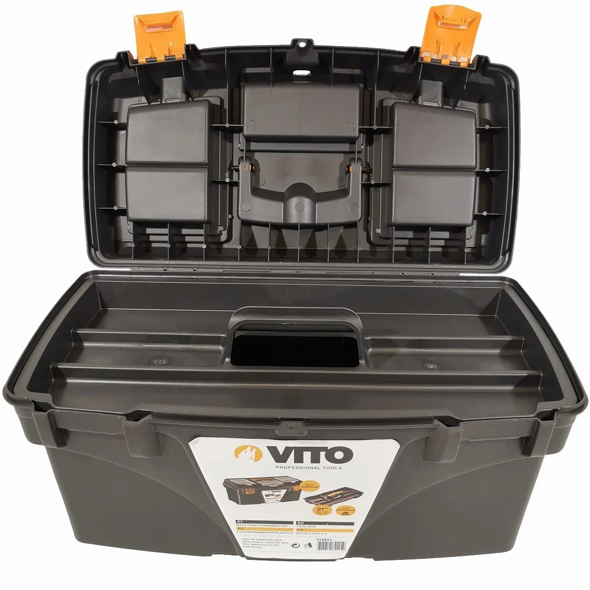 'Cassetta Degli Attrezzi 21 535 x 291 x 280 mm la scatola ha Strumenti multi-rangement alta resistenza