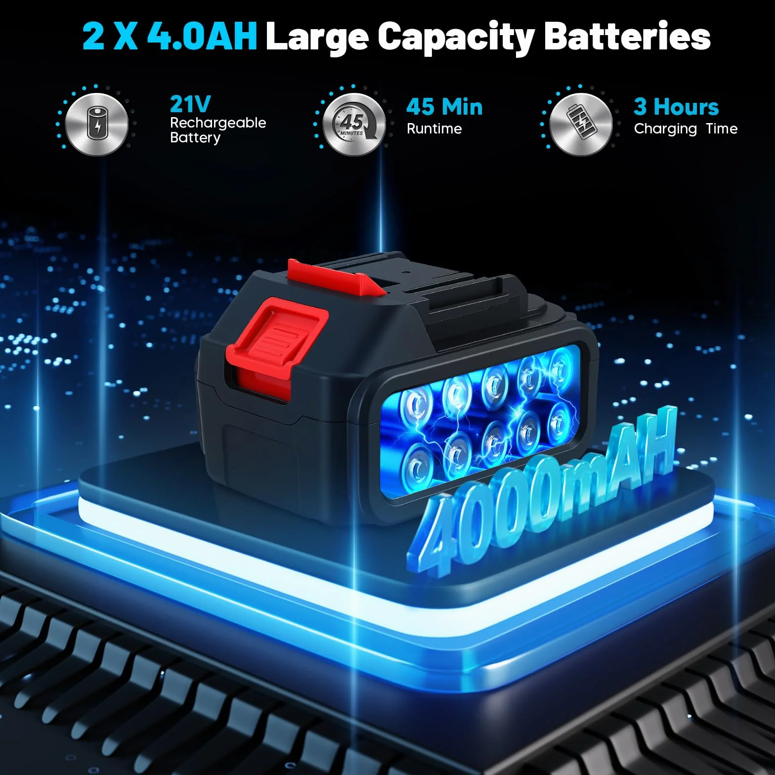 Avvitatore a impulsi 700N 2 batterie 3 velocità variabili LED