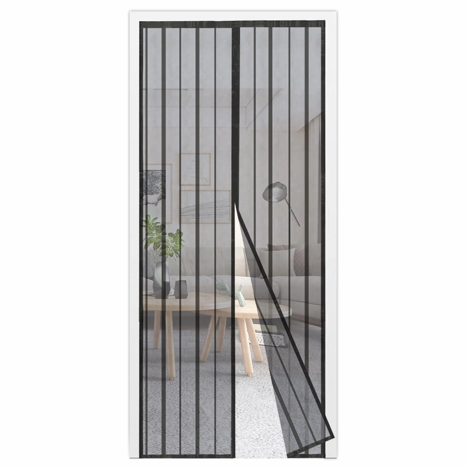 Sekey 130x230 cm Zanzariera Magnetica per Porta, anti Insetti, per Legno, Ferro, Porte in Alluminio, Facile da Installare, Non è Necessario Praticare Fori, Apertura e Chiusura Silenziosa, Nero