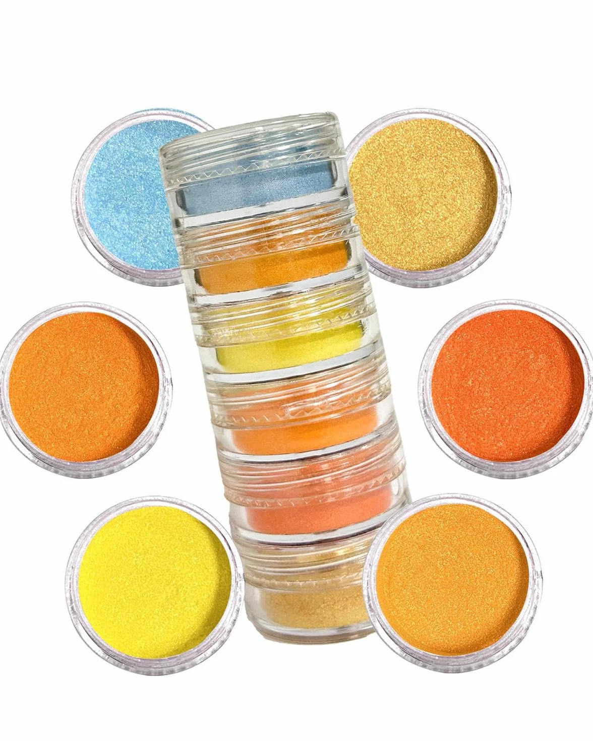 Polvere di Mica 6 Colori Set Portatile di Pigmenti in 6 Barattoli per Resina Epossidica Sapone Nail Art Candele e Artigianato – Autunno