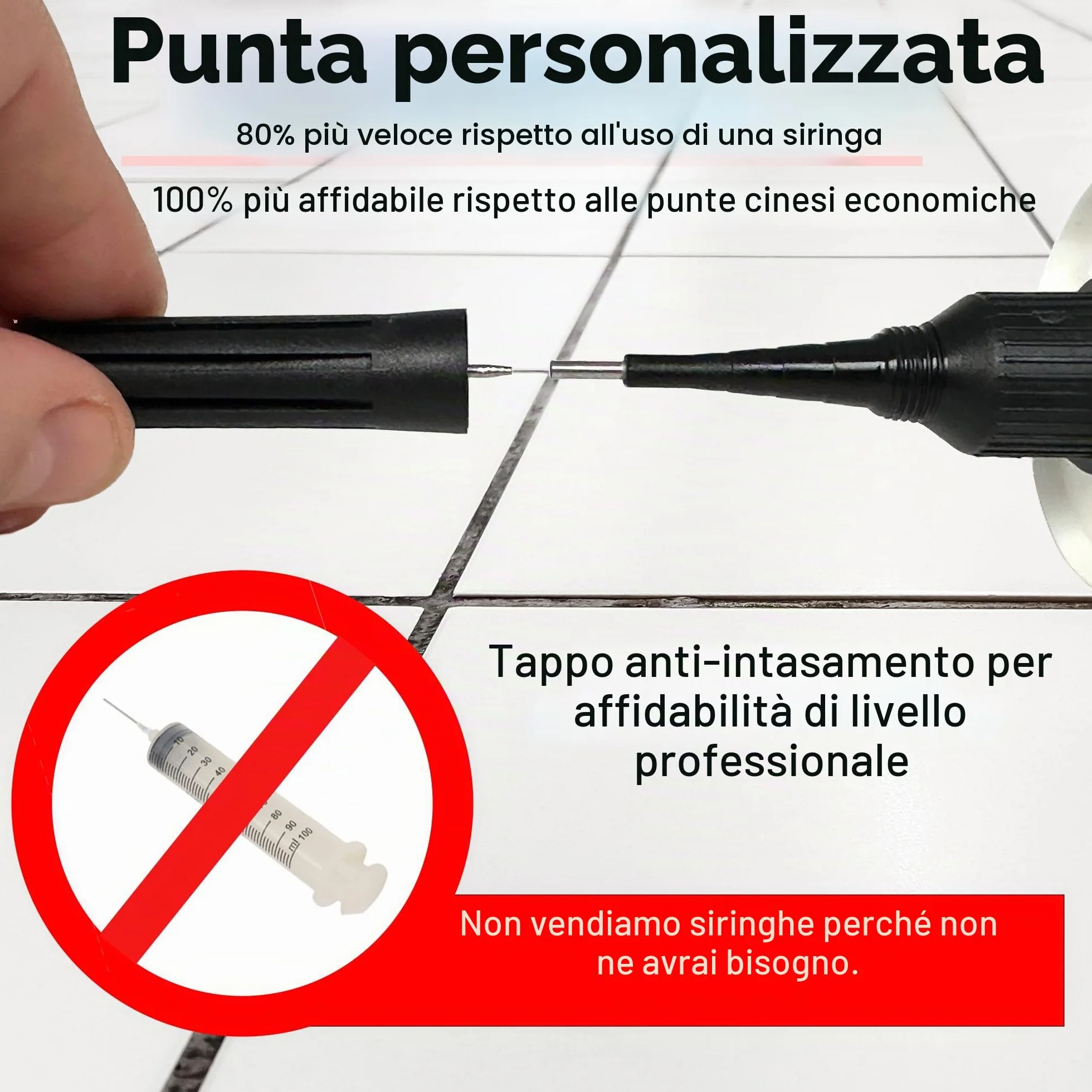 Inject-A-Fix 300 ml Da Floor-Fix Pro - Adesivo Flessibile Autorivestente Forte - Fissa Piastrelle Allentate E Pavimenti Cavi - Include Un Beccuccio Regolabile Precision Da 2 Mm (1) (1)