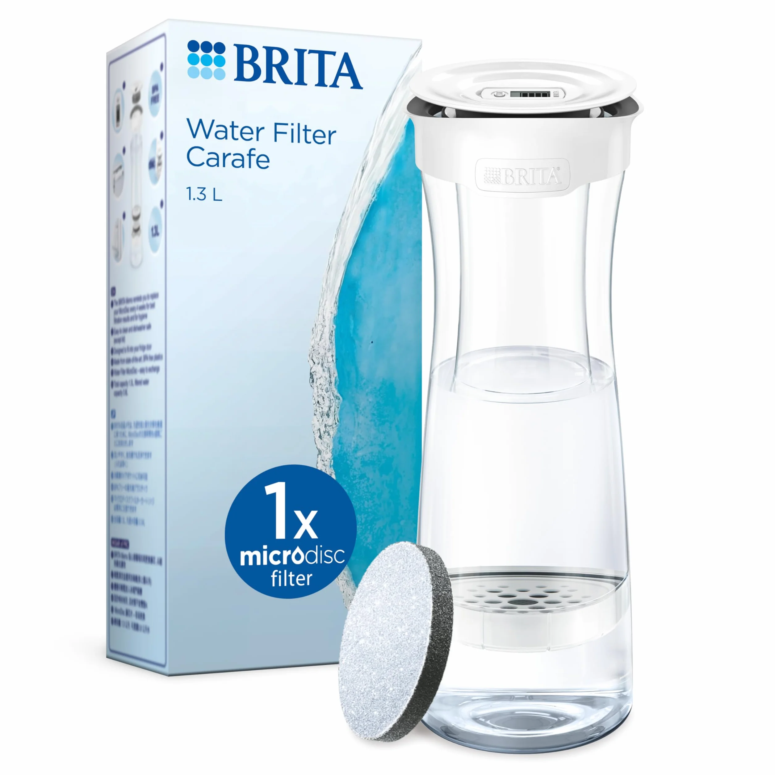 BRITA Bottiglia filtrante 1,3L MicroDisc riduce PFAS cloro microparticelle