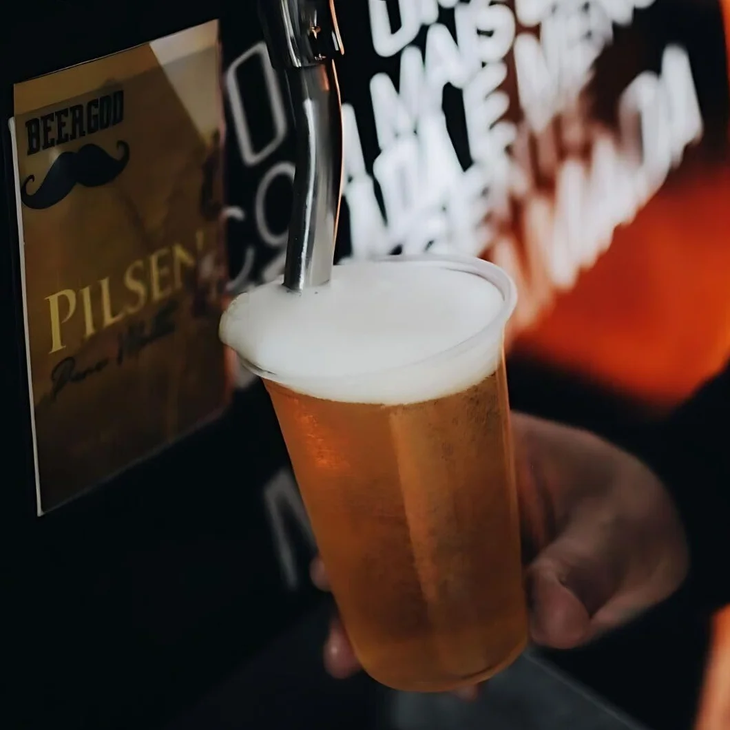 Bicchieri in Plastica Kristal 400 ml - Set da 500, Riutilizzabili, Trasparenti, Ideali per Birra e Feste