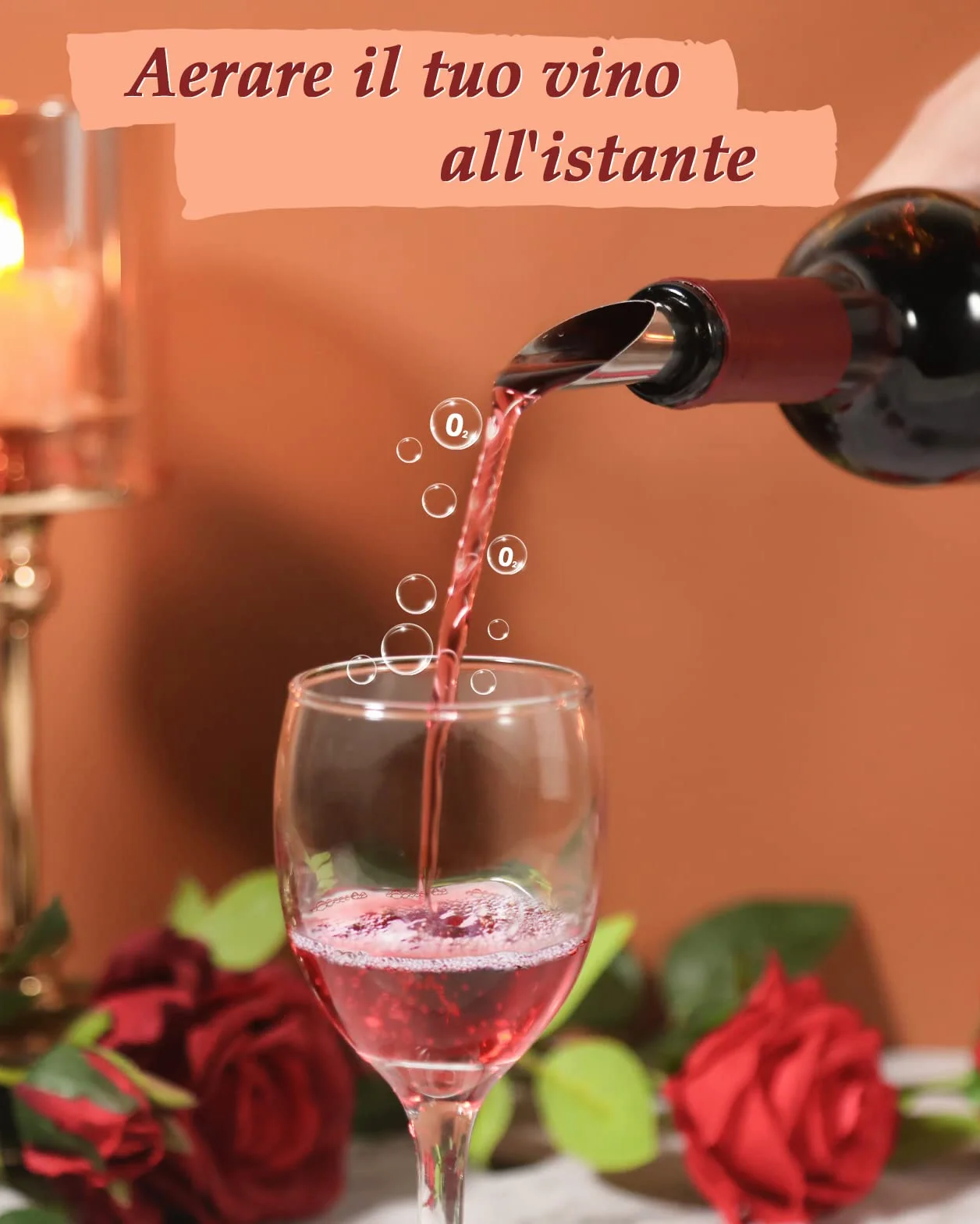 Rovtop Cavatappi Elettrico per Vino, 5 in 1 Apribottiglie, Stappa Bottiglie Elettrici automatico si apre rapidamente con Tappo del Vino,Versatore, Set Apri Bottiglia Vino Regalo, Kit Vino