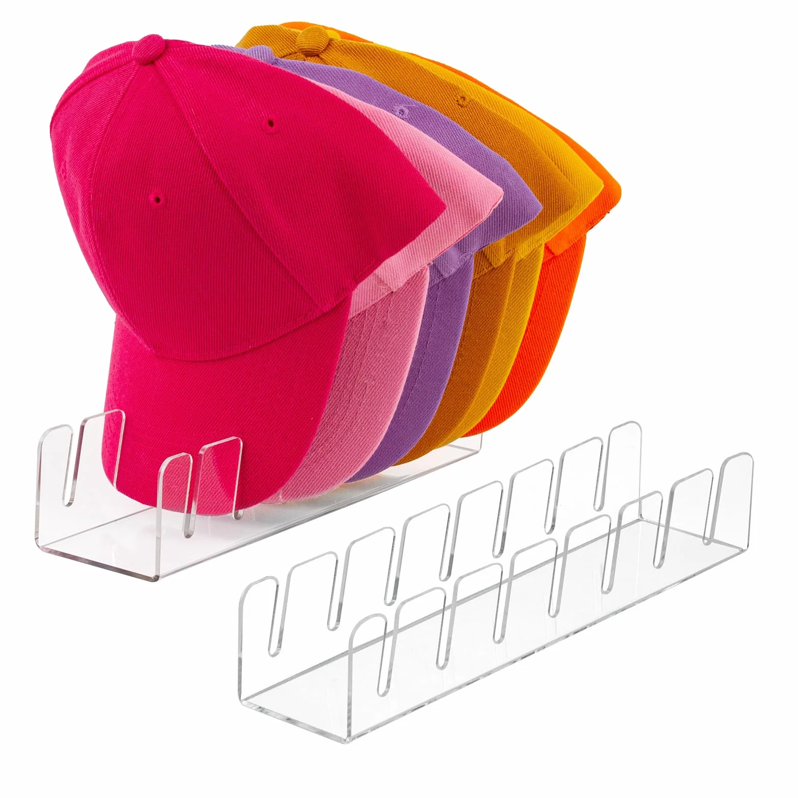 AMEITECH Organizer per cappelli da baseball, supporto in acrilico per 14 berretti, espositore trasparente per armadio