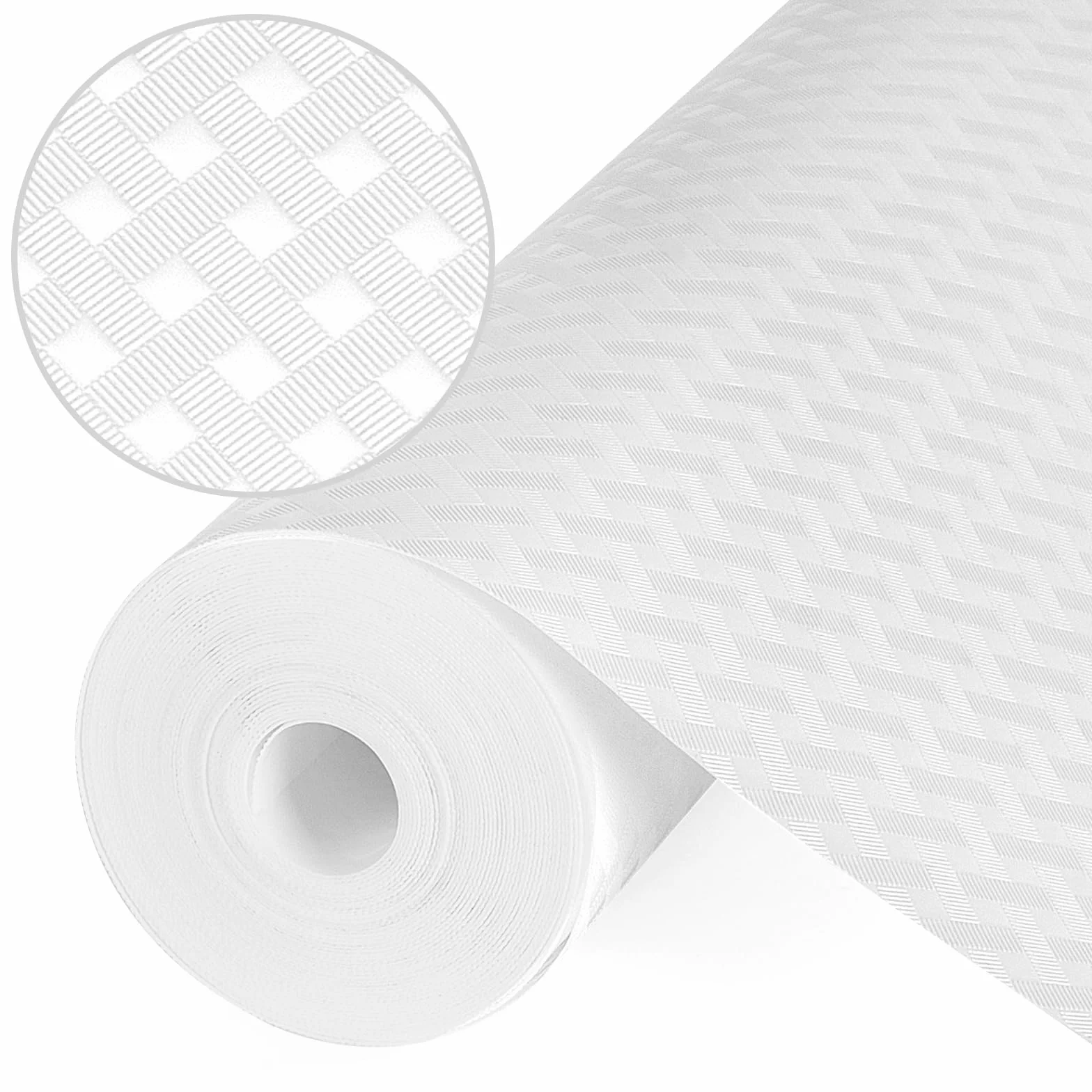 Tappetino per Cassetti, Tappetini Non-Adesivo EVA Plastica Rivestimento Cassetti per Cassetto Frigorifero Cucina Ripiani (Bianco/30cm x 300cm)