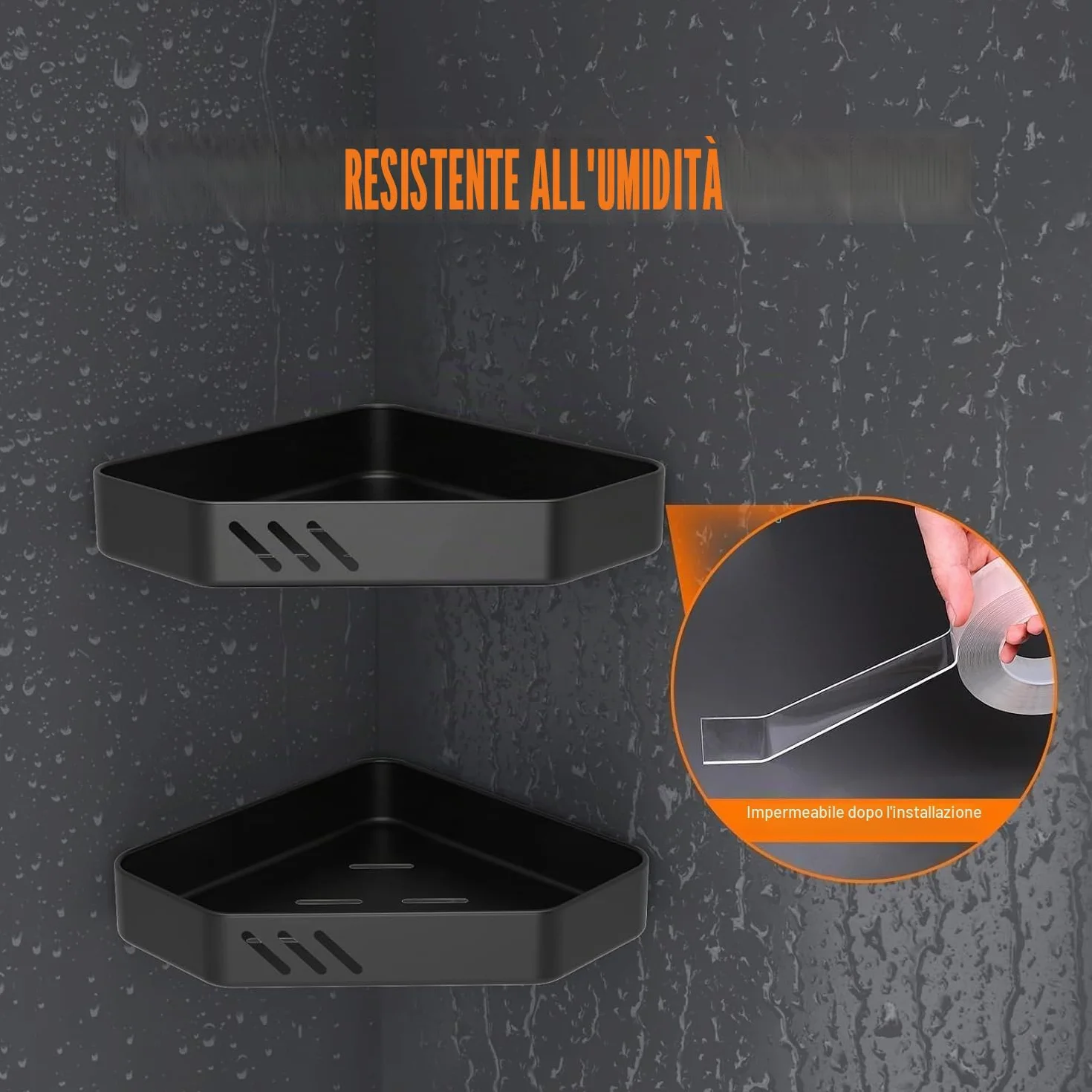 GRIFEMA GA4001-1 Nastro Biadesivo Extra Forte, 3 Metri Nastro Biadesivo Trasparente, Impermeabile, per Pareti e Moquette