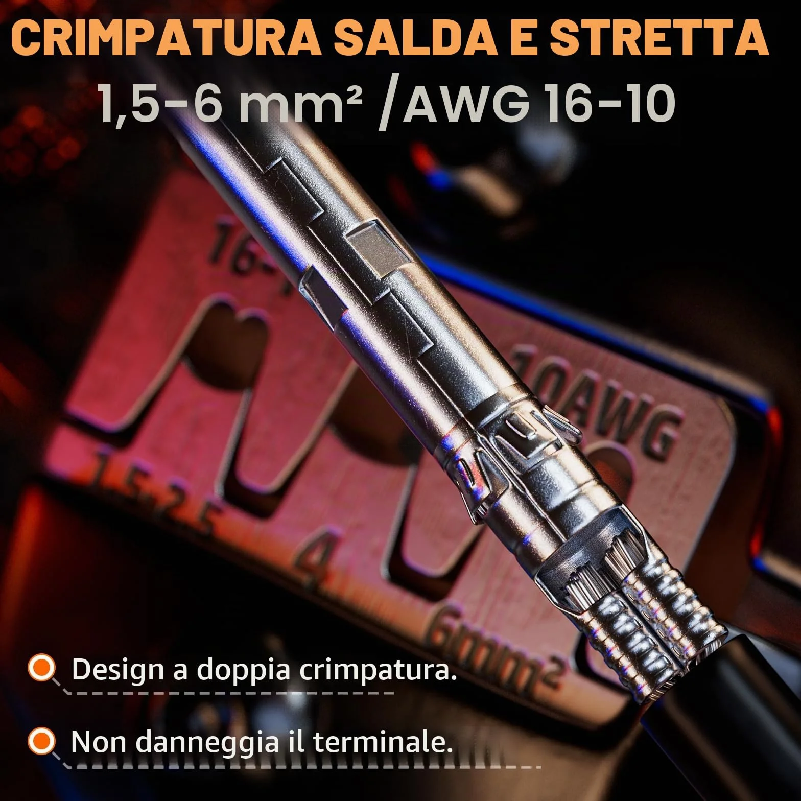 PEBA Set di Pinze Crimpatrici Solari, Pinza Crimpatrice Solare per 1.5-2.5/4.0/6.0 mm² Cavo PV, Incl. Crimpatrice + Pannello Solare Connettori Fotovoltaico+ Chiave Inglese per Cavo di Collegamento