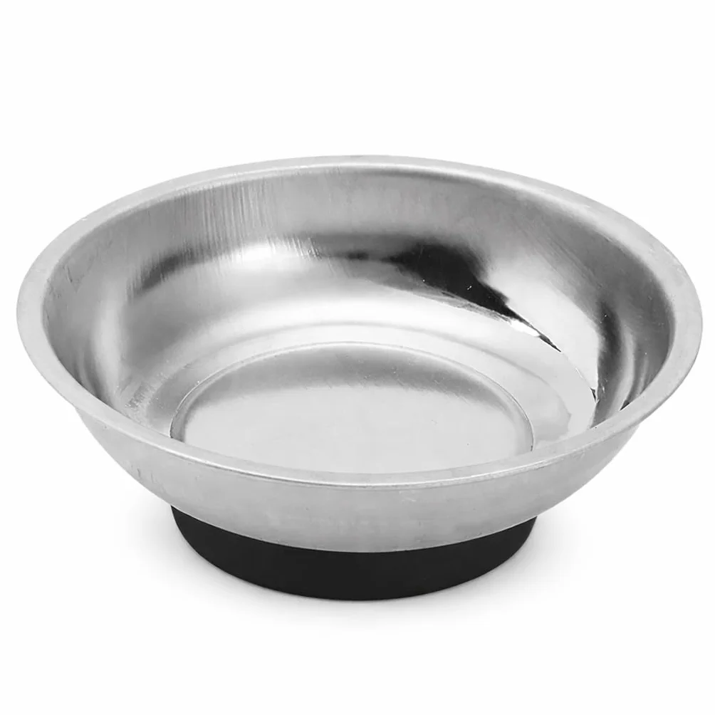 Terryshop74® Piatto Ciotola Magnetica 3 Pollici (75 mm) – Vaschetta Porta Viti Magnetica in Acciaio Inox per Officina, Meccanica, Fai da Te, Auto e Laboratorio
