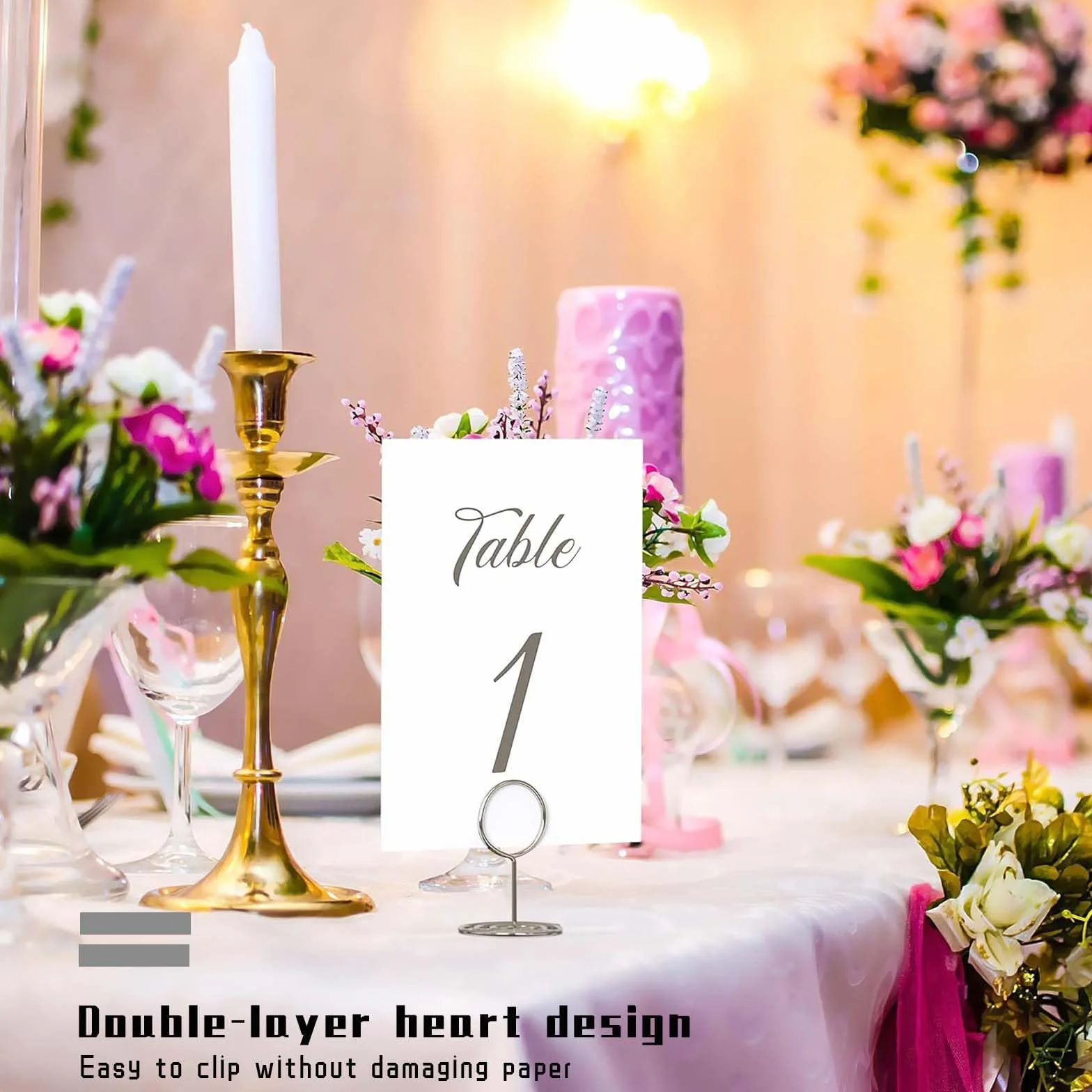 30 Pezzi Argento Segnaposto Tavolo, Segnaposto Matrimonio, Porta Foto, Titolari di Carta Numero di Tabella, Memo Clip, per Feste, Ristoranti, Foto, Matrimoni, Banchetti, Eventi (Rotondo)