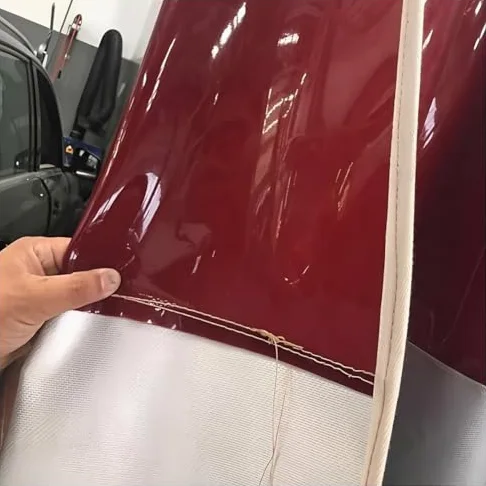 Tenda per Saldatura Rivestita in Silicone, Spessore 1 mm, Schermo ignifugo con Finestra di visualizzazione Rossa, Occhielli Resistenti, barriera Resistente al Calore per Officina Industriale