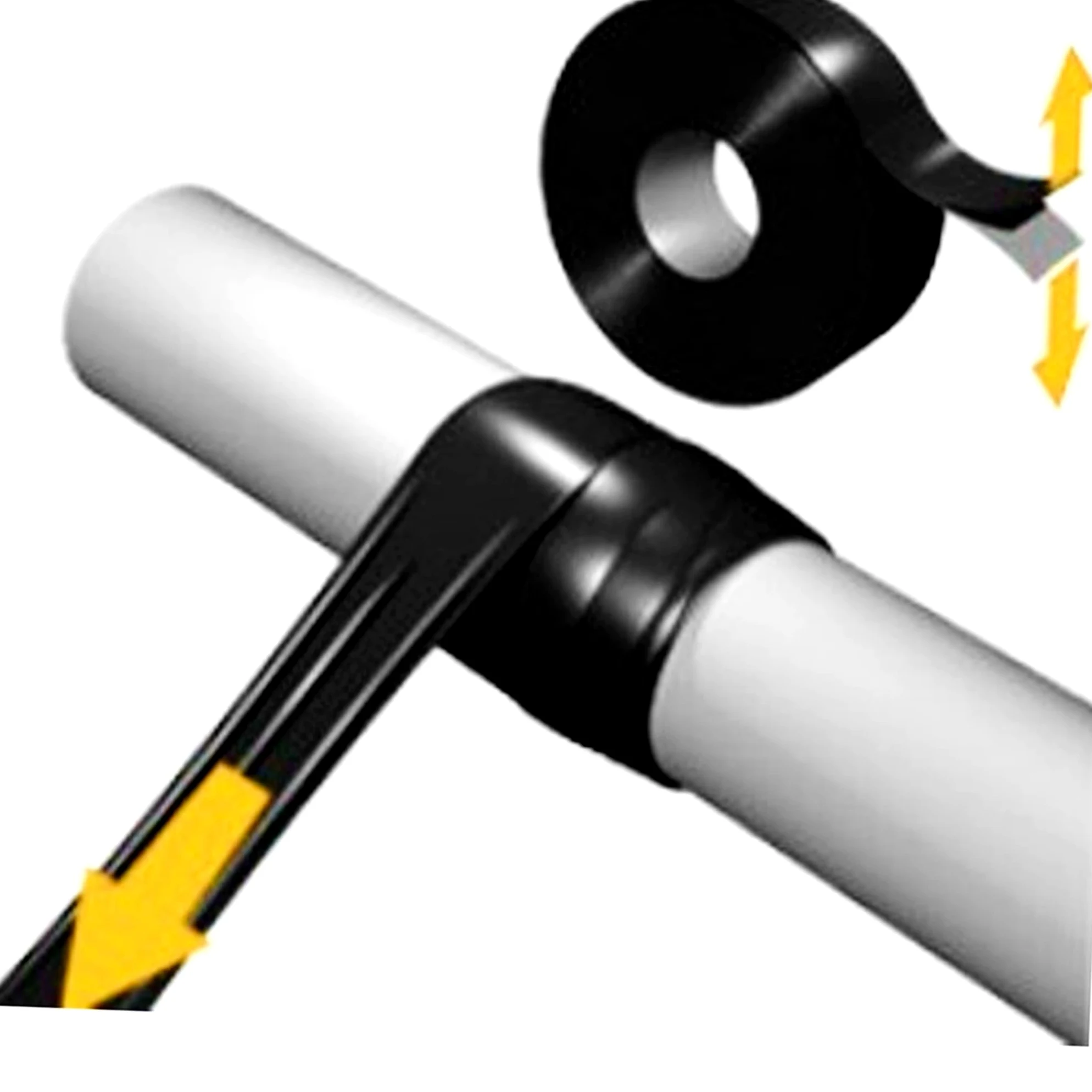 Bricoloco Nastro Isolante Vulcanizzabile Automatico Elettrico e Impianto Idraulico Rotolo 9,20 m x 19 mm Auto - Vulcanizzabile in EPR, Nero (6)