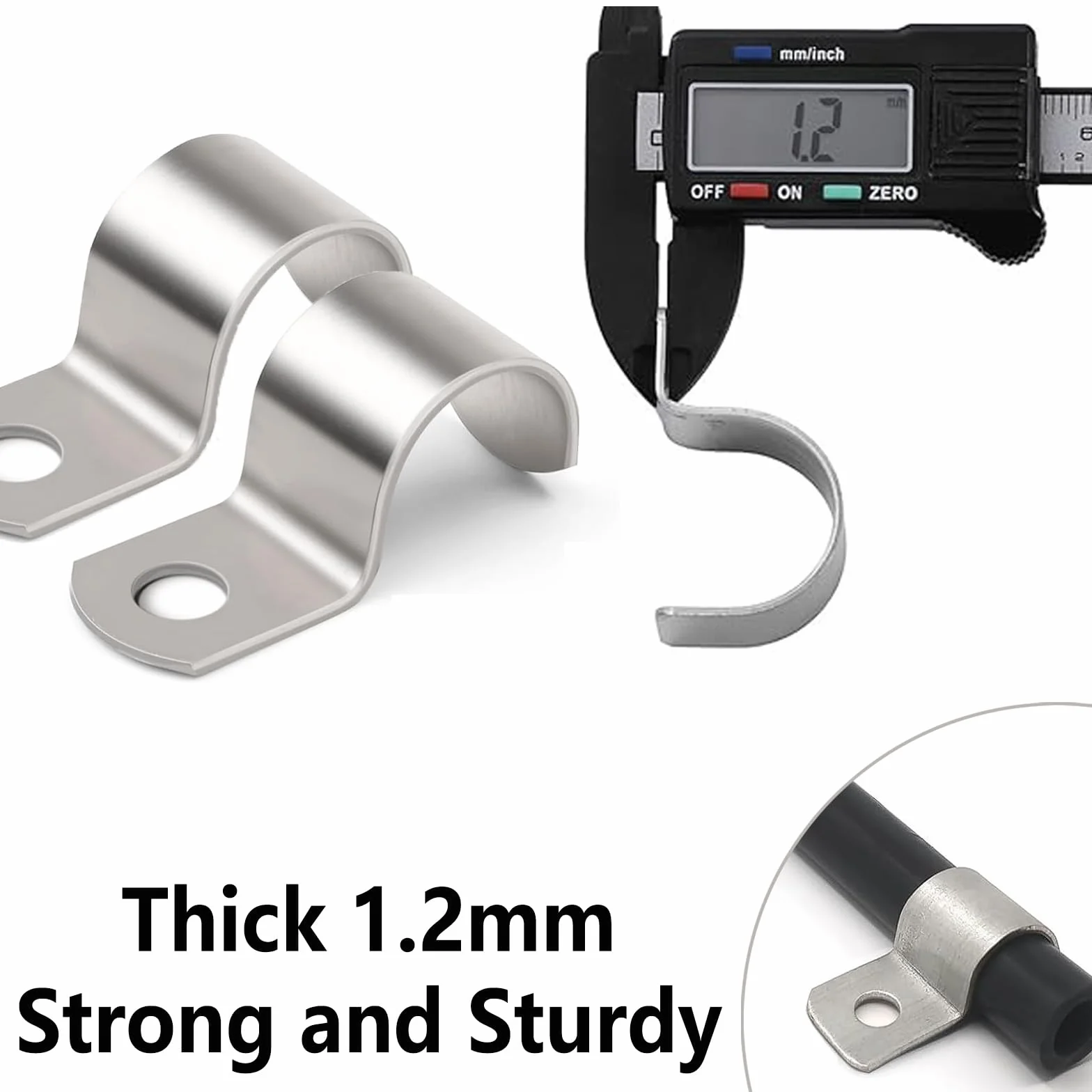 30 Morsetto per Tubi, Morsetti per Tubi a Foro Singolo, M16 Collari per Tubi in Acciaio Inox V2A, Morsetti per Cavi, Supporto Staffe per Tubi Cavi da 15-16 mm, Fascette Stringitubo per Tubo Acqua