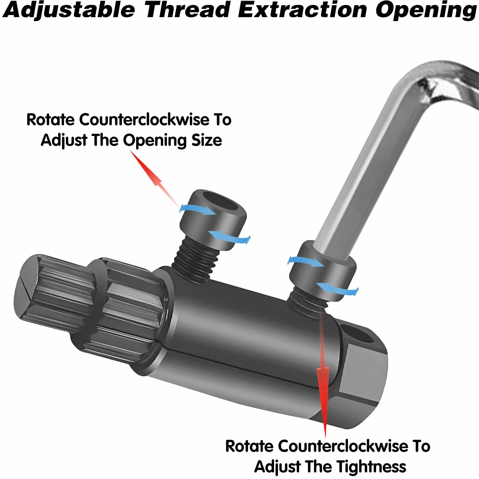 Estrattore per filettatura di tubi rotti,trumento di estrazione del filo del tubo rotto,Outil d'extraction de filetage de tube cassé,kit di chiavi per viti spanate in acciaio 45 per da 1/2"/ 3/4"/ 1"