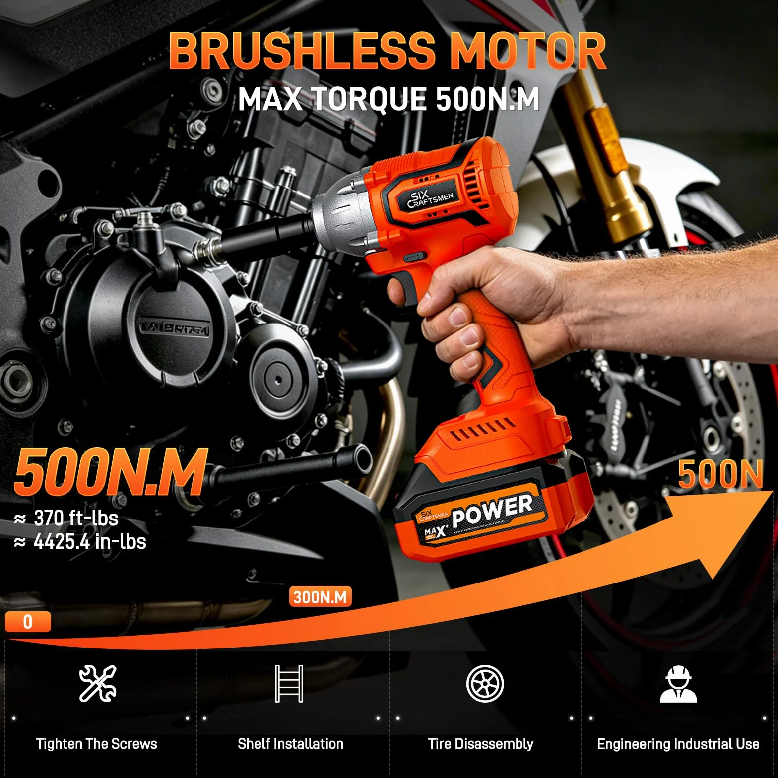 500 N.m Avvitatore a Impulsi Brushless 21V, 1/2" Avvitatore ad Impulsi, Avvitatore a Percussione con Batteria 4.0 Ah, Velocità Regolabile, Ideale per Fai da te, Mobili e Auto Leggere