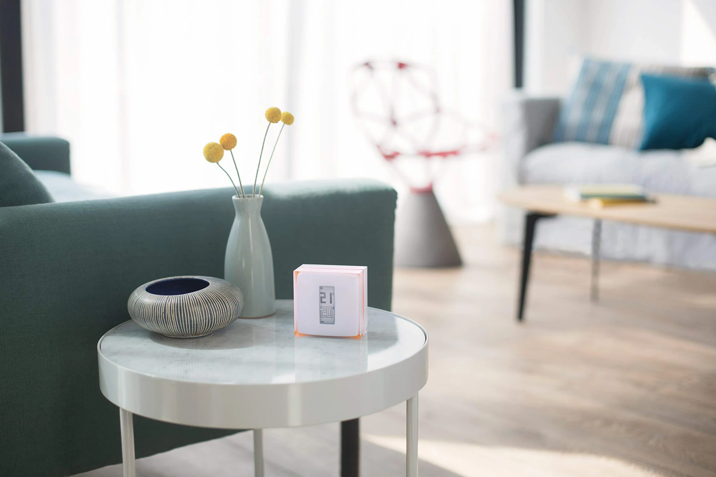 Netatmo by Starck Termostato Intelligente 83x83x22 mm bianco arancione Ricondizionato Certificato