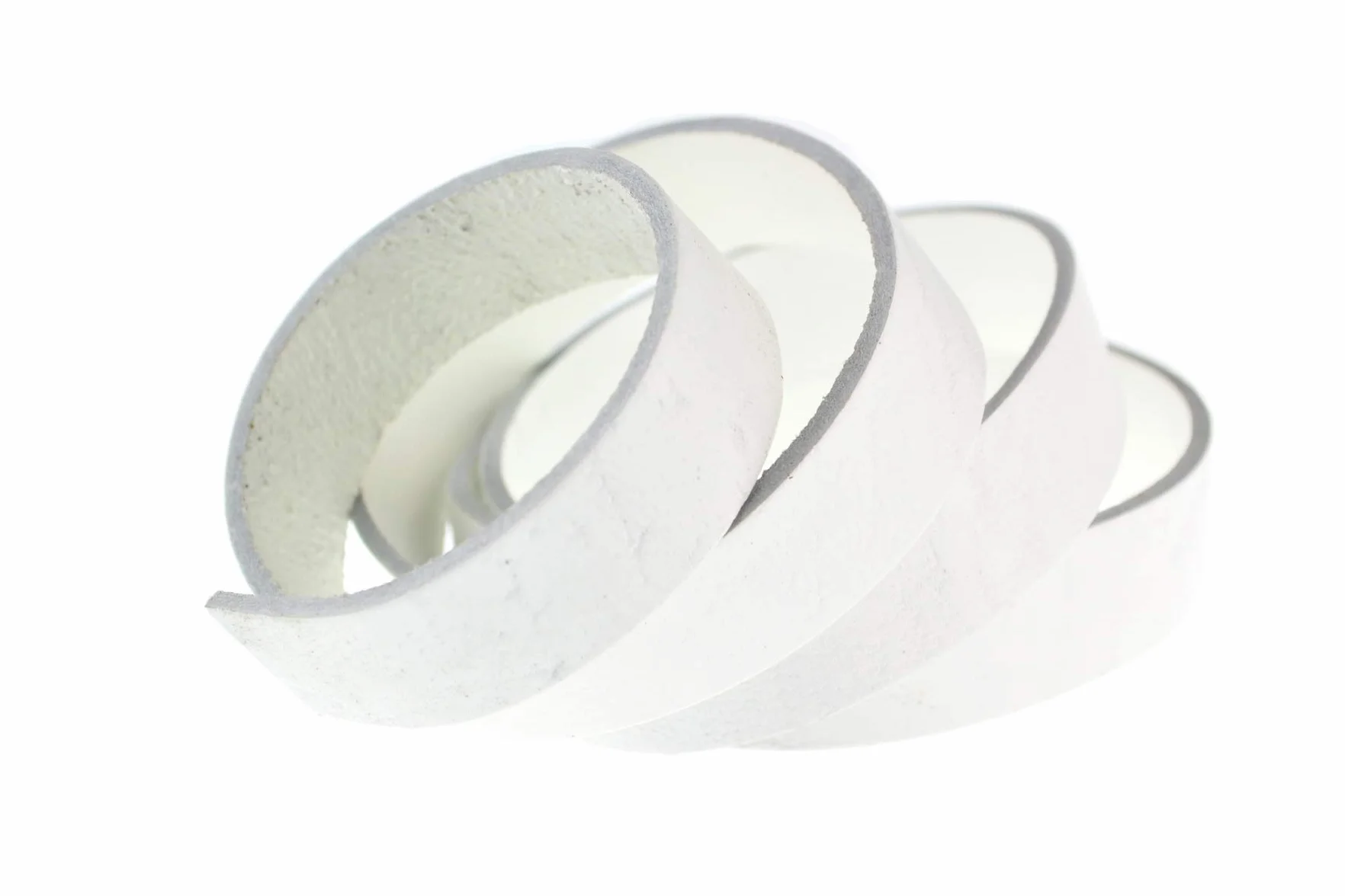 esnado Cinturino in pelle, piatto, larghezza 1 m, colore: a scelta (larghezza 40 mm, bianco), vera pelle, conciata al vegetale, gioielli, bracciali, artigianato, decorazioni, fai da te, medievale