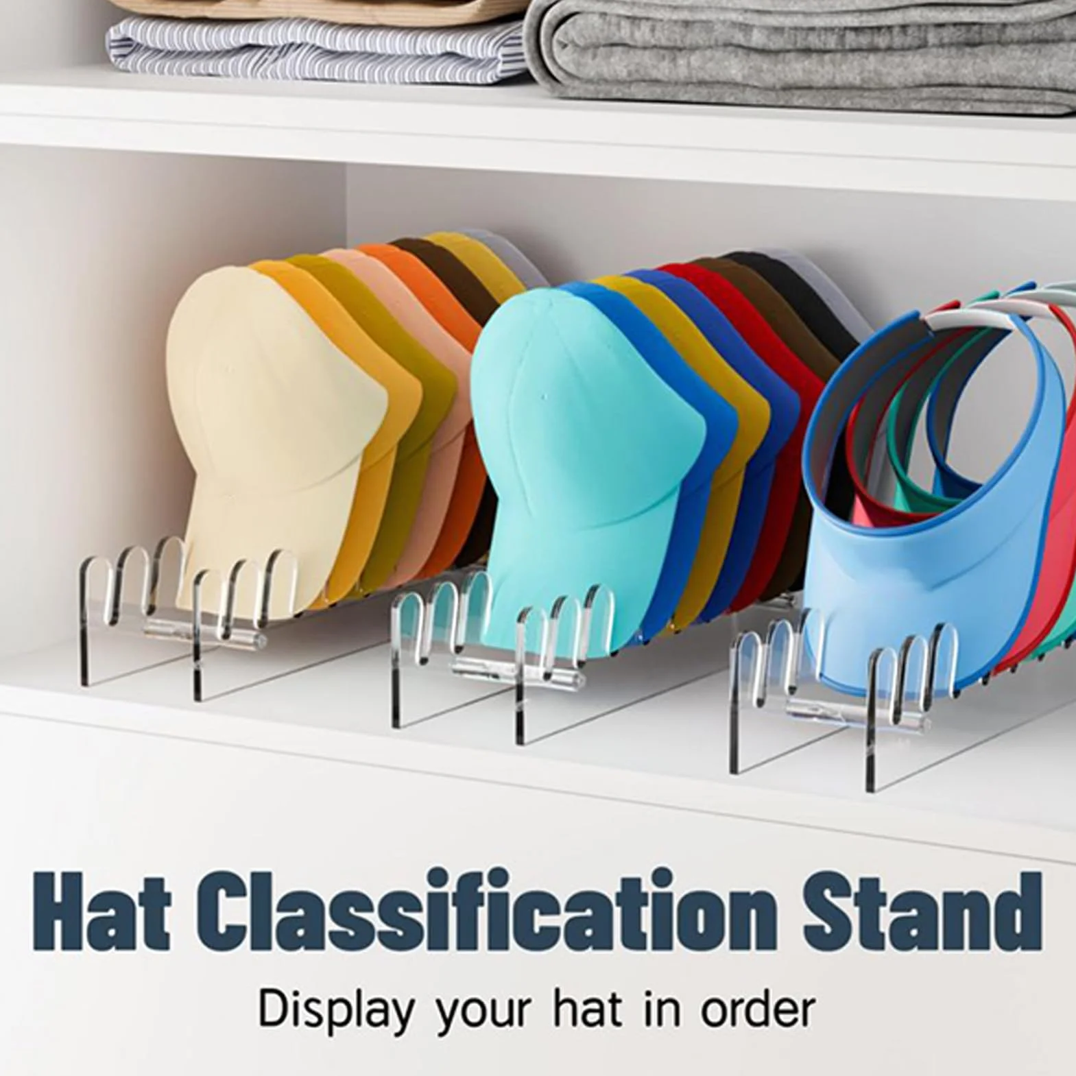 Organizzatore di stoccaggio dei cappelli, rack per cappellini da baseball,Porta di deposito da 10 slot a cappello - Scaffale per organizzatore domestico che risparmia spazio, tappi da baseball stand-s