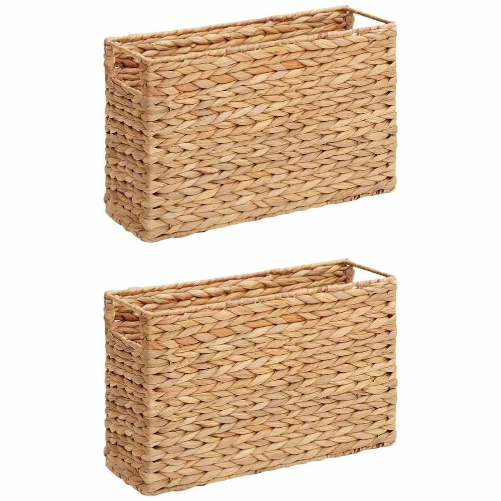 Generico Ceste per Riviste 2 PCS Naturale 39 x 14 x 25 cm