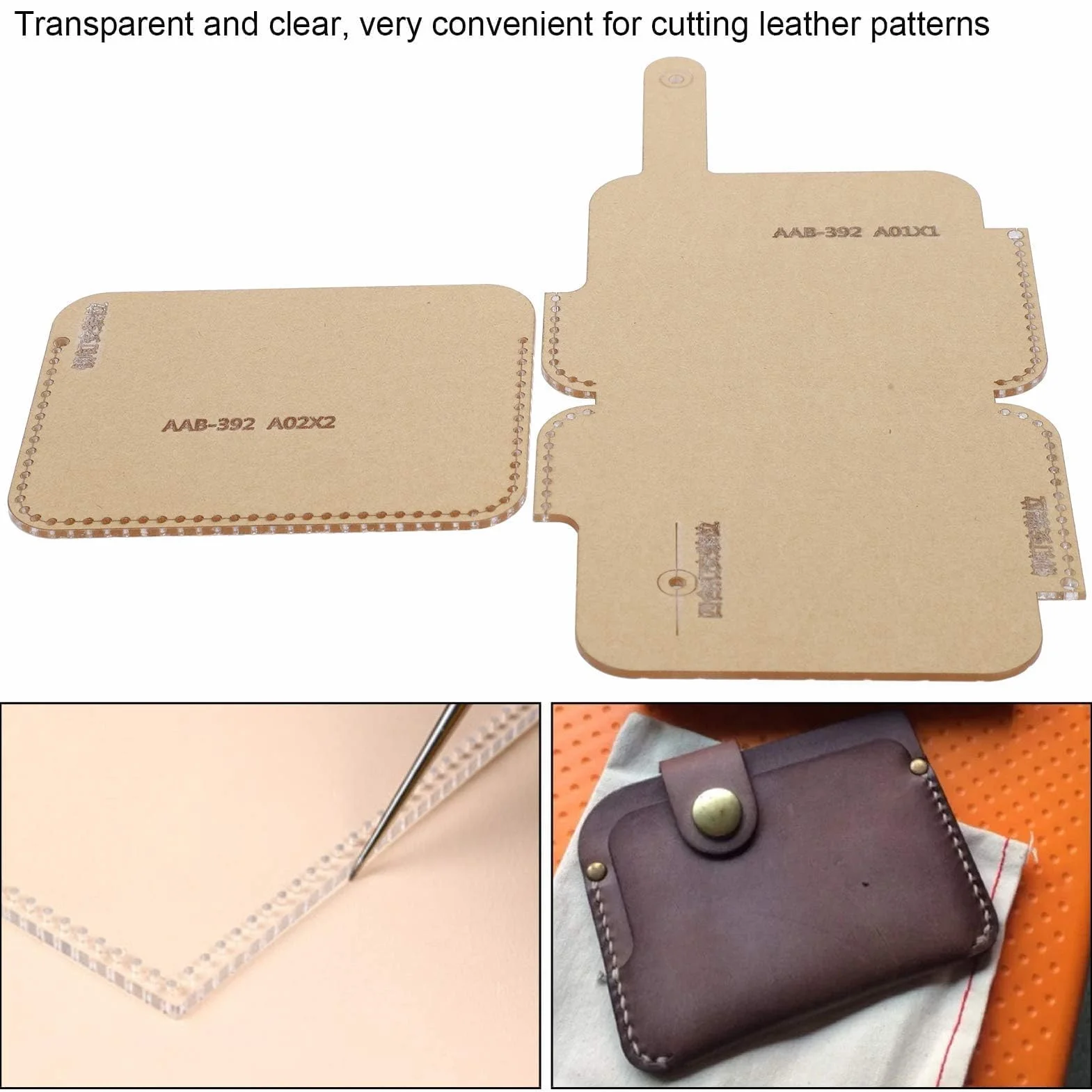 Modello Di Borsa in Acrilico Stampo Artigianale in Pelle Acrilico Trasparente Stencil Artigianato in Pelle, Stencil Per Trapuntatura in Pelle Per Strumento Di Stampo Per Artigianato in Pelle Fai Da Te