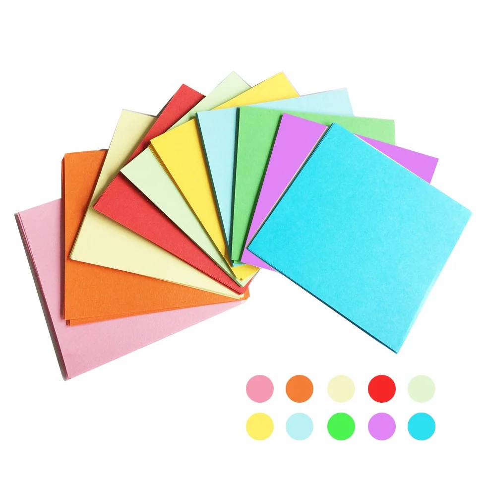 Origami carta pieghevole, 600 fogli doppio lato, carta colorata fai da te, set per origami e progetti fai da te