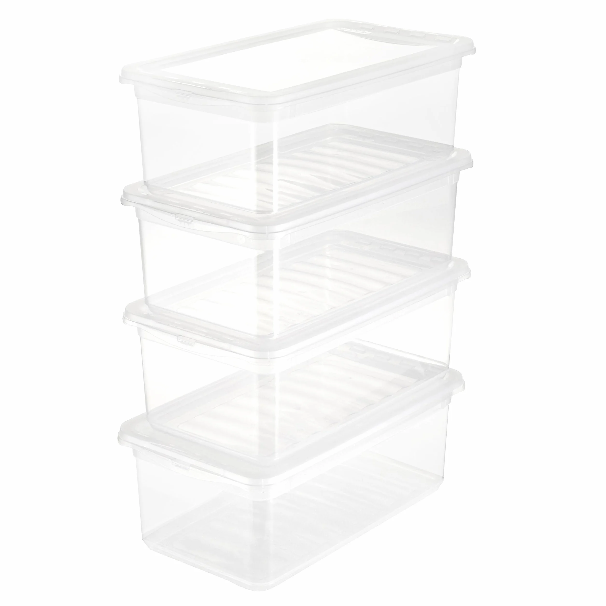 Keeper Box Contenitore con Sistema di Ventilazione 4 Pezzi 5,6 L 33 x 19,5 x 12 cm Trasparente