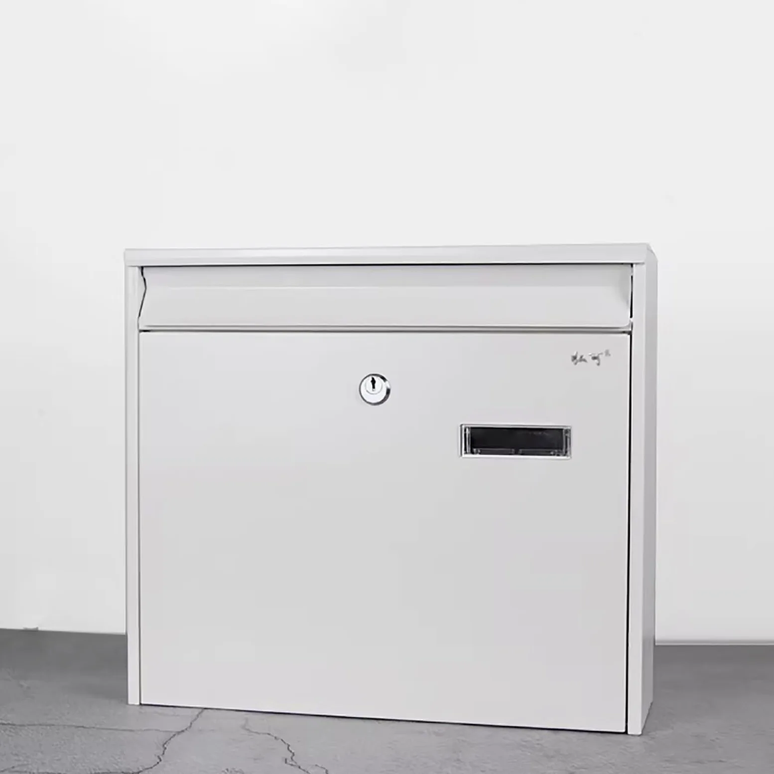 Scatola Di Lettere Di Grande Capacità, Cassetta Di Lettere Sicuro Bloccabile Con Bordo Del Marciapiede, Scatola Di Lettere Moderna Per Buste, Casa E Ufficio(Black)