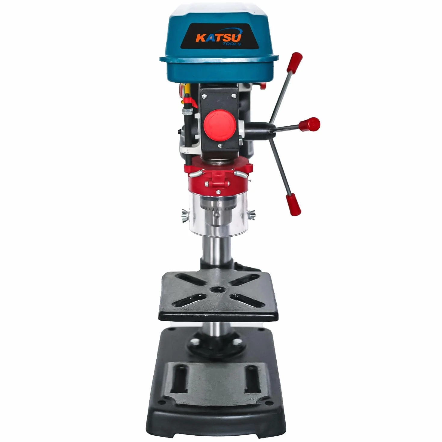 KATSU Tools Trapano a colonna da banco 400 W + mandrino da 16 mm + interruttore elettronico a velocità variabile a 5 velocità + profondità di foratura massima di 50 mm + max 2620 giri/min + tavolo di
