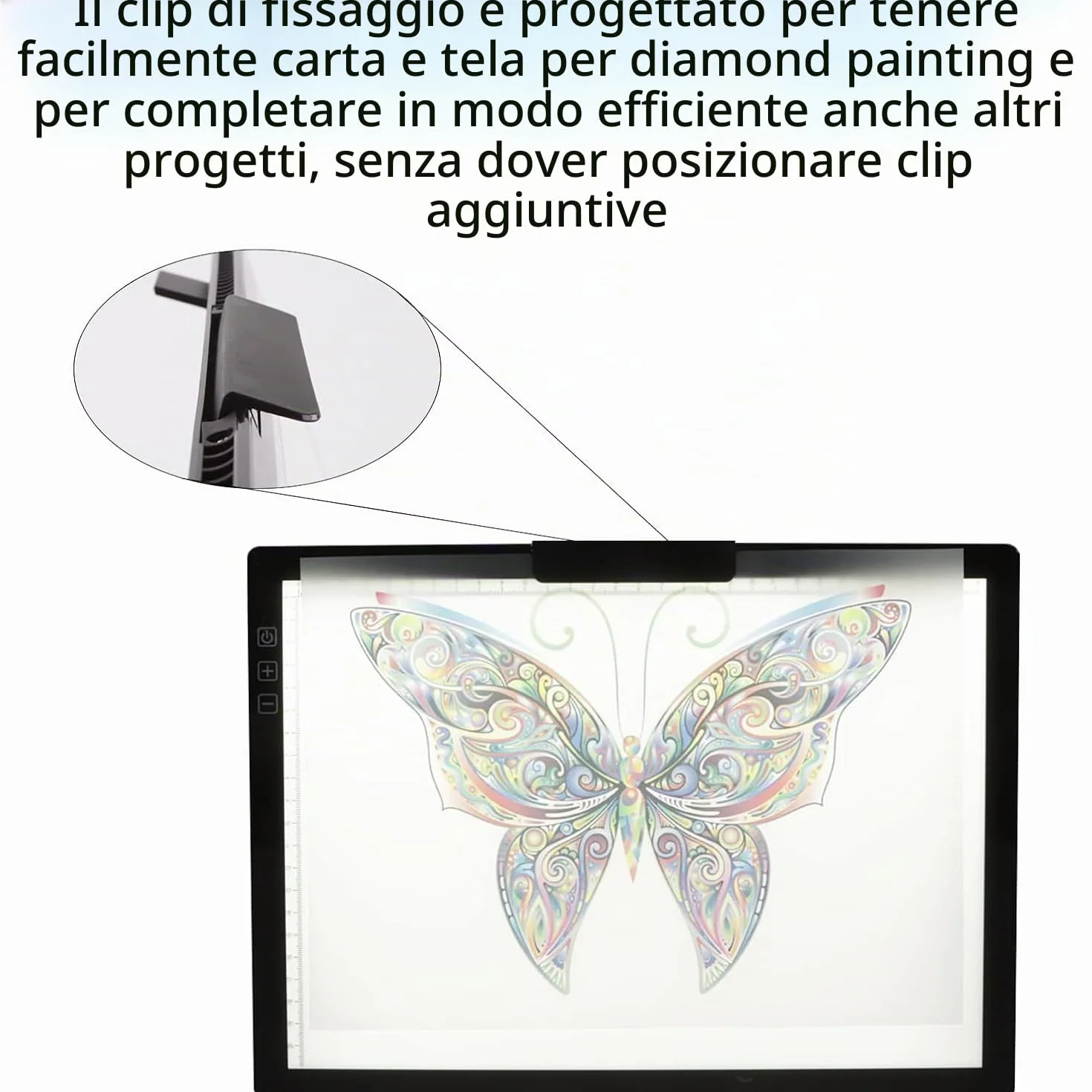 Tavolino luminoso A4, senza fili, funzionamento a batteria, lightpad, 6 livelli di luminosità, lavagna luminosa ricaricabile per diamond painting, schizzi, pittura, animazione, diserbo in vinile