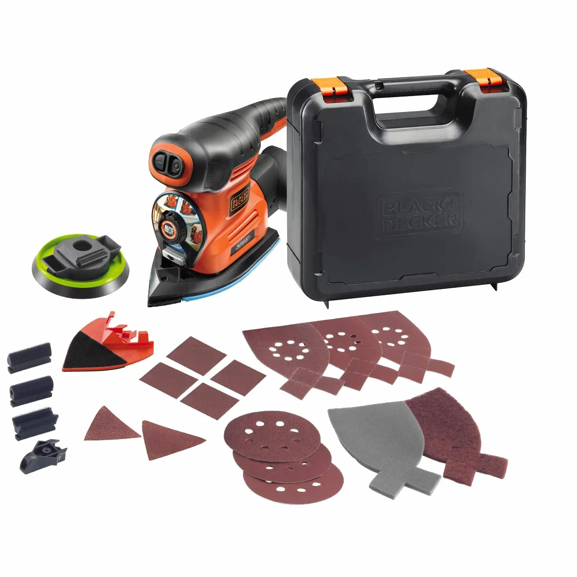 BLACK+DECKER Multilevigatrice 4 in 1 Autoselect® con 18 accessori. Potente motore da 220W. KA280K-QS