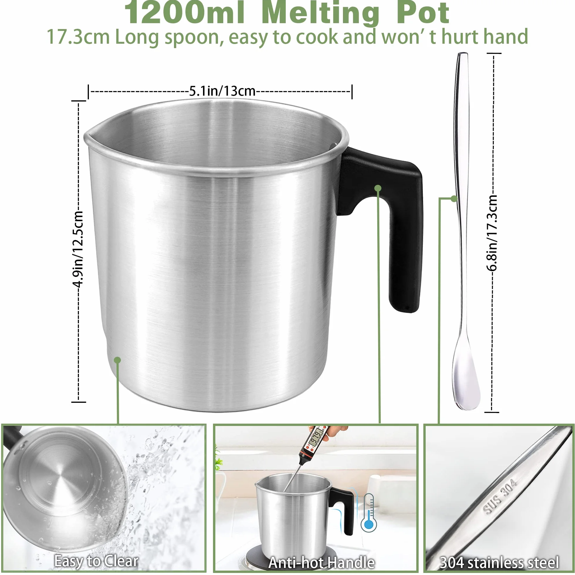 JBEIY Kit Candele Fai Da Te, Kit per Fare Candele per Adulti Principianti, Kit per Candele, Fare Candele Set, Candele Kit con Cera Soia, Stoppini, Adesivi per Stoppini