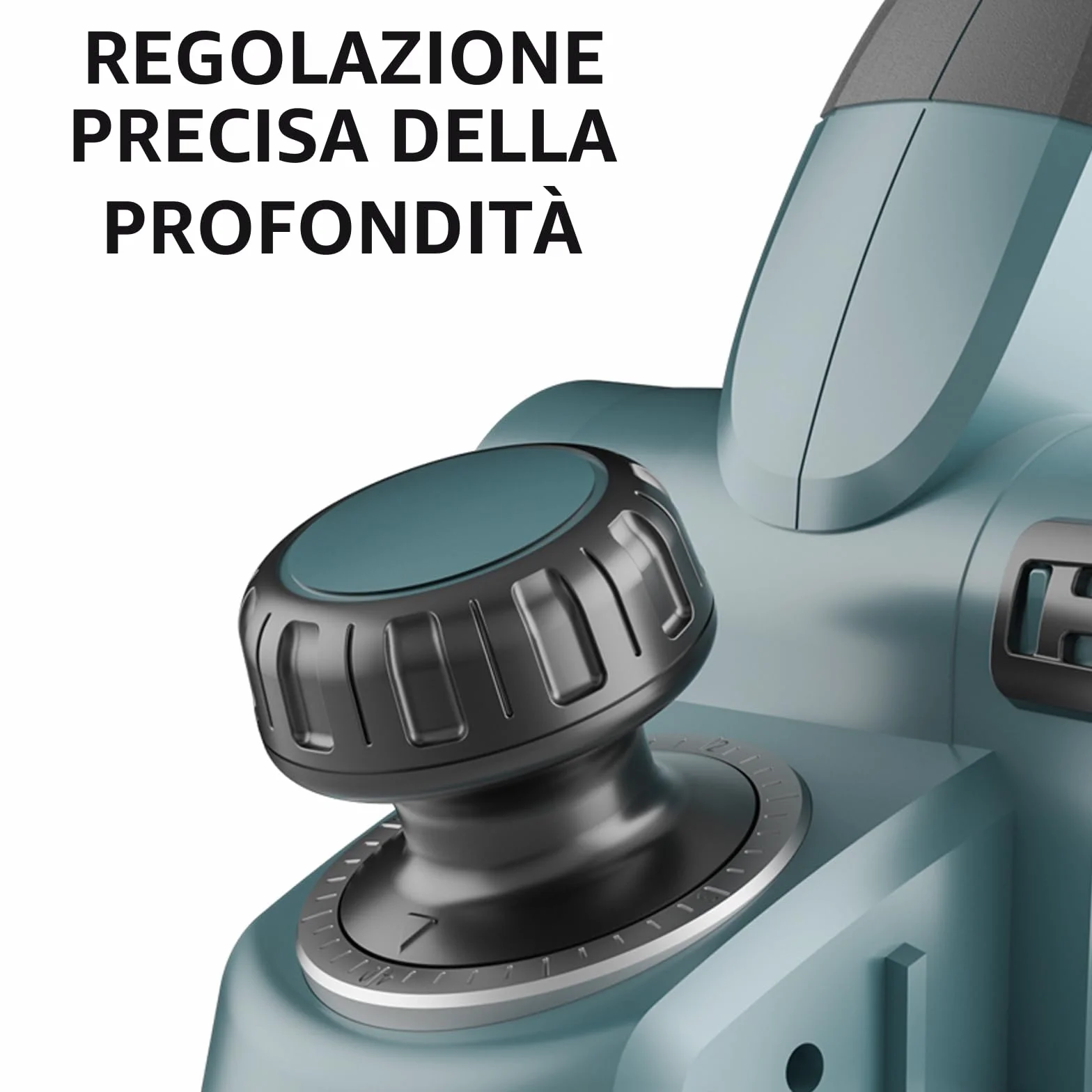 DNTI pialla per legno elettrica Pialletto Elettrico Tensione 220-240 V Potenza 1050 W Giri Min 15000 Largh Pialla 82 Mm, Profondità Asportazione 4 Mm per la Lavorazione del Legno, Rifilatura(58219)