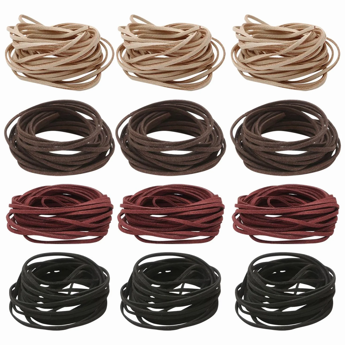 12 Pezzi Di Corda In Pelle Retrò, Materiale Per Gioielli Fai -Da -Te, Corda In Pelle Versatile Classica, Possono Essere Realizzati Con Bracciali, Collane E Lacci Delle Scarpe.