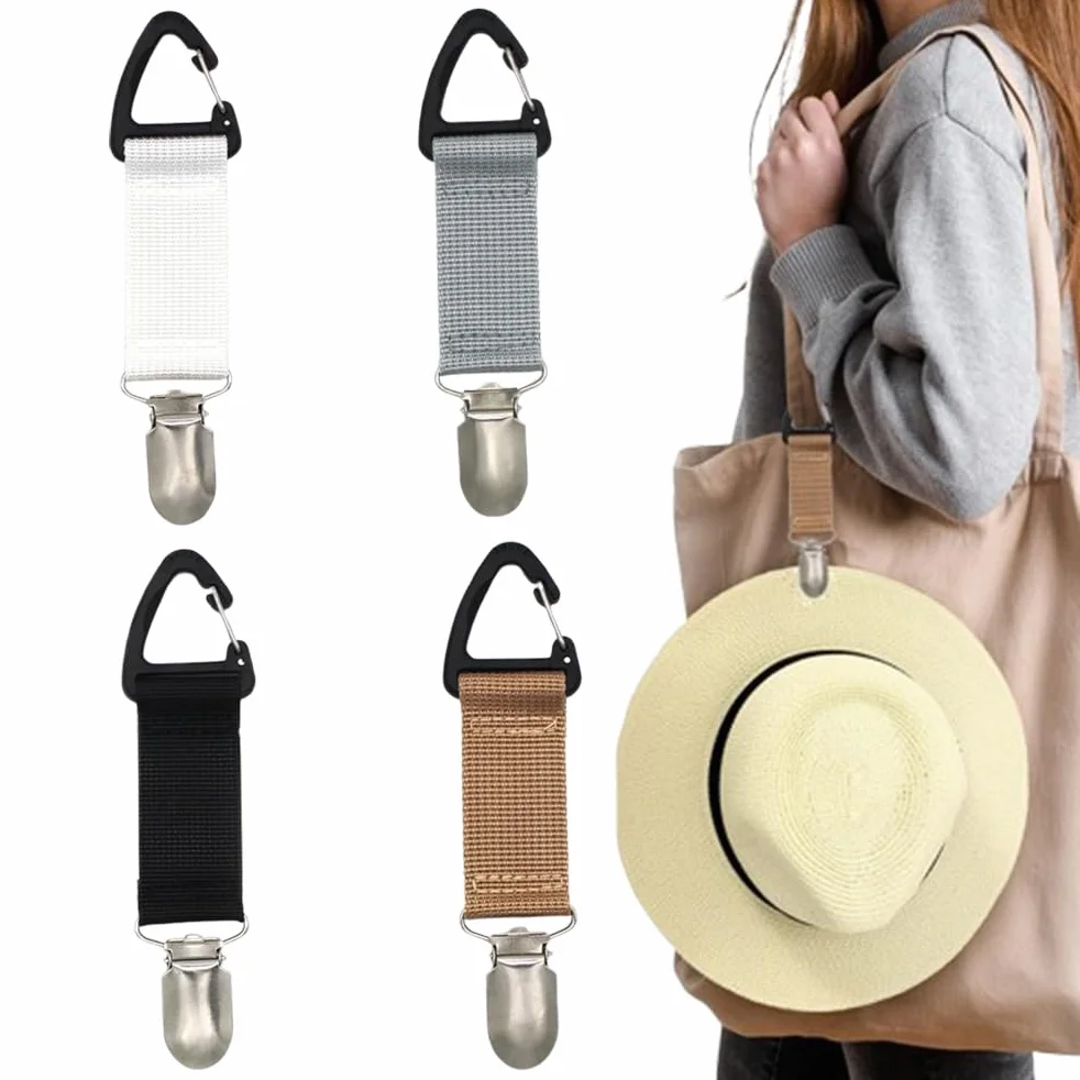 Clip per sciarpa e cappello multifunzionale, organizzatore di cappelli portatile per esterni, clip per zaino