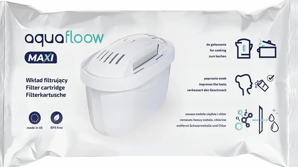 Aquafloow Set 6 Cartucce Filtranti Acqua Compatibili Brita Maxtra+ Maxtra Pro Caraffe Marella Style Elemaris Riduce Cloro Calcare Metalli Pesanti