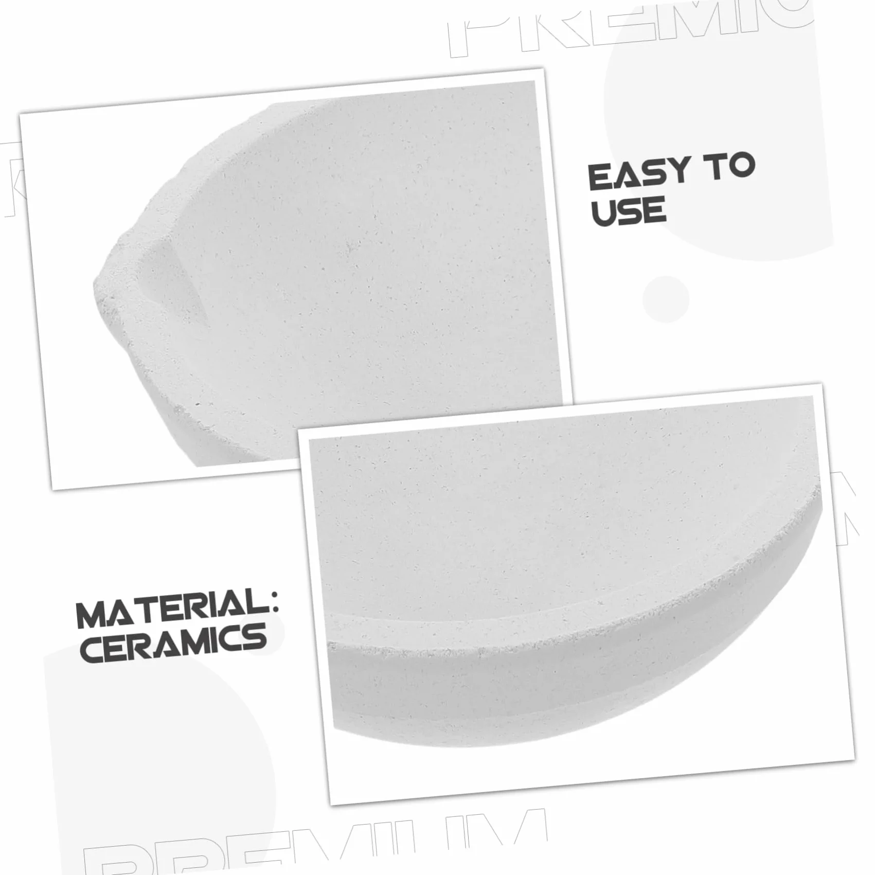1000g Crucible Bowl Ceramica per per Oro e Argento per Applicazioni DIY Laboratorio
